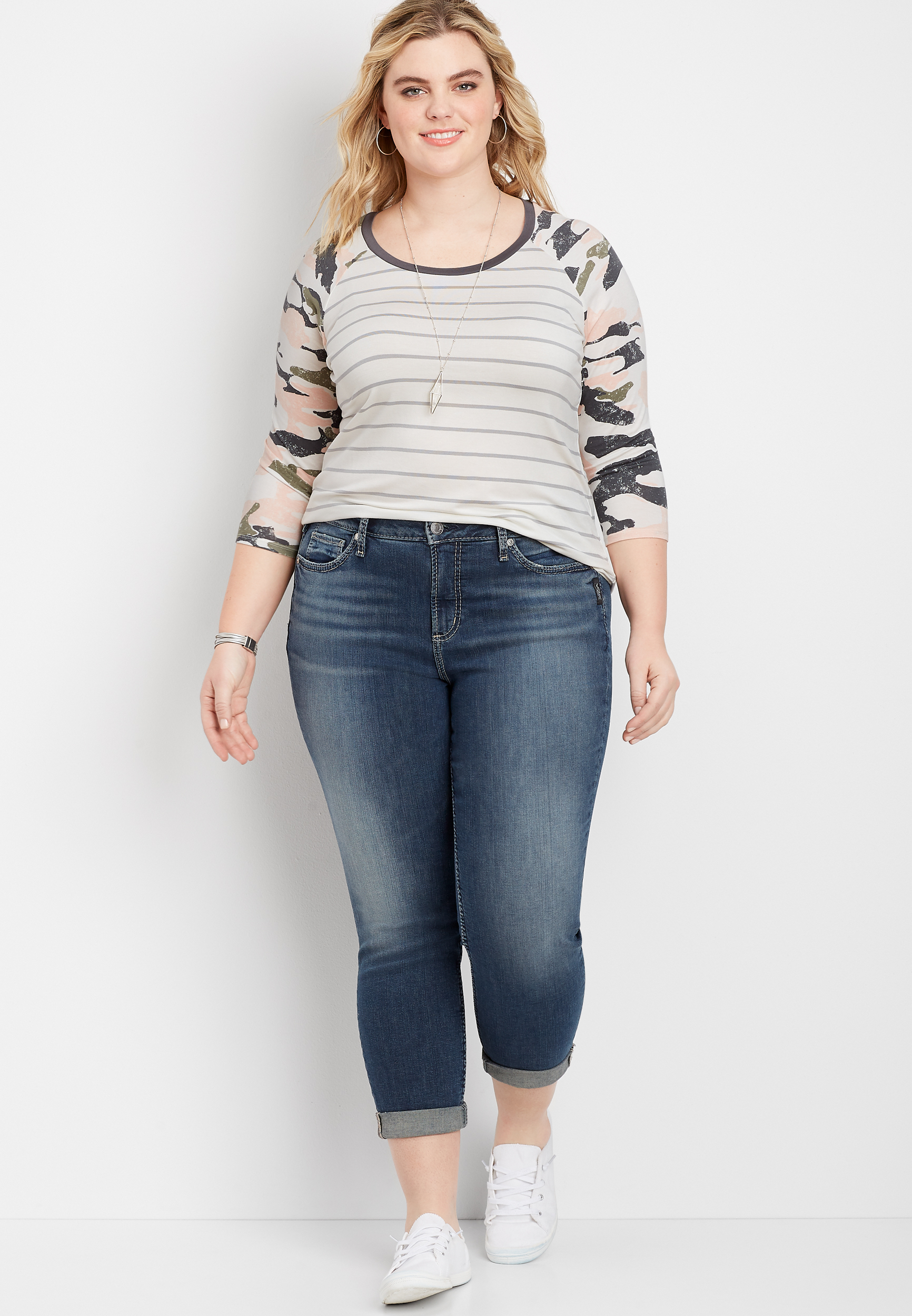 plus size jean capris