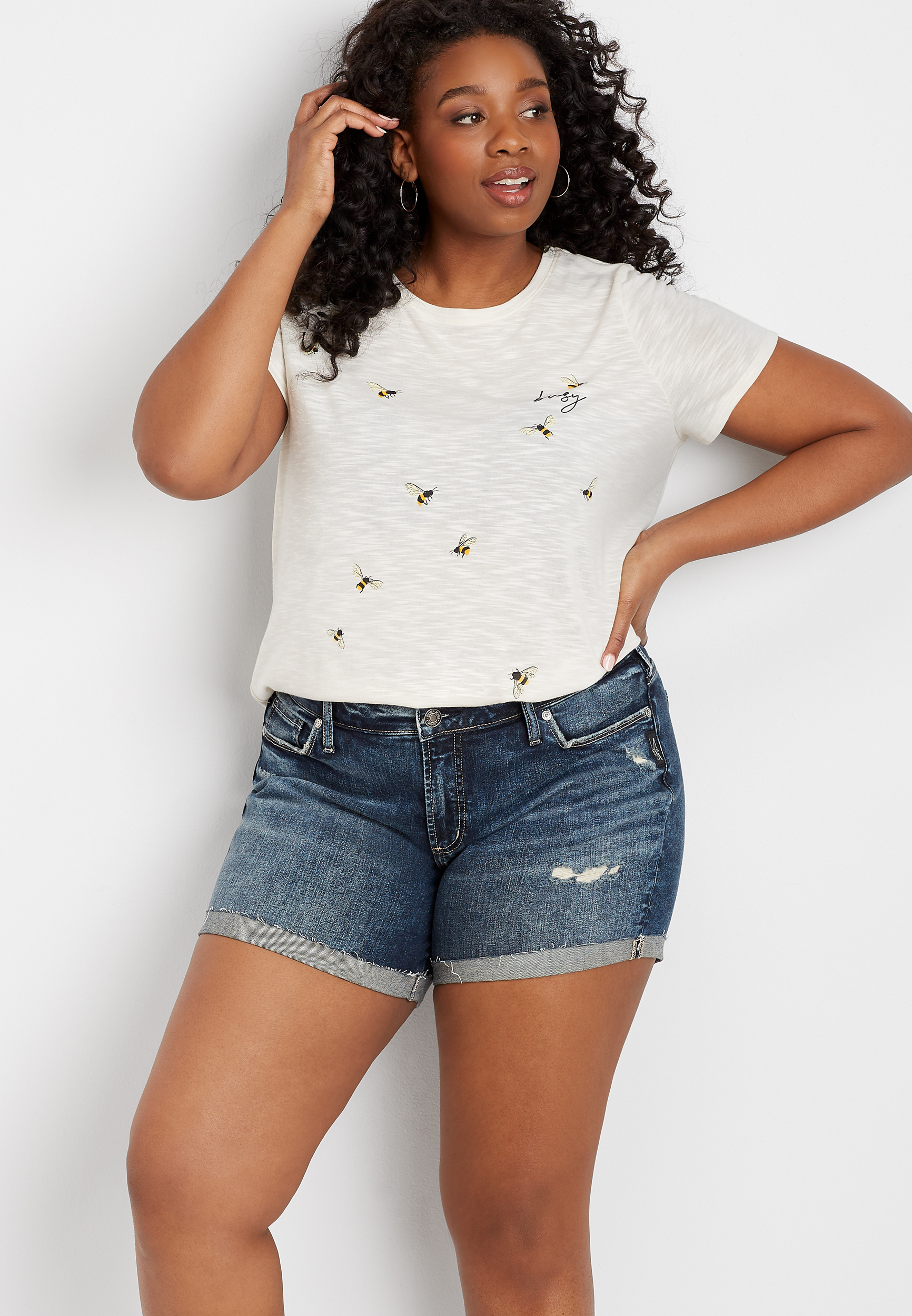 maurices plus size shorts