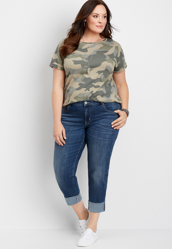 Plus Size m jeans by maurices™ Boyfriend Mid Rise Cropped Jean | maurices