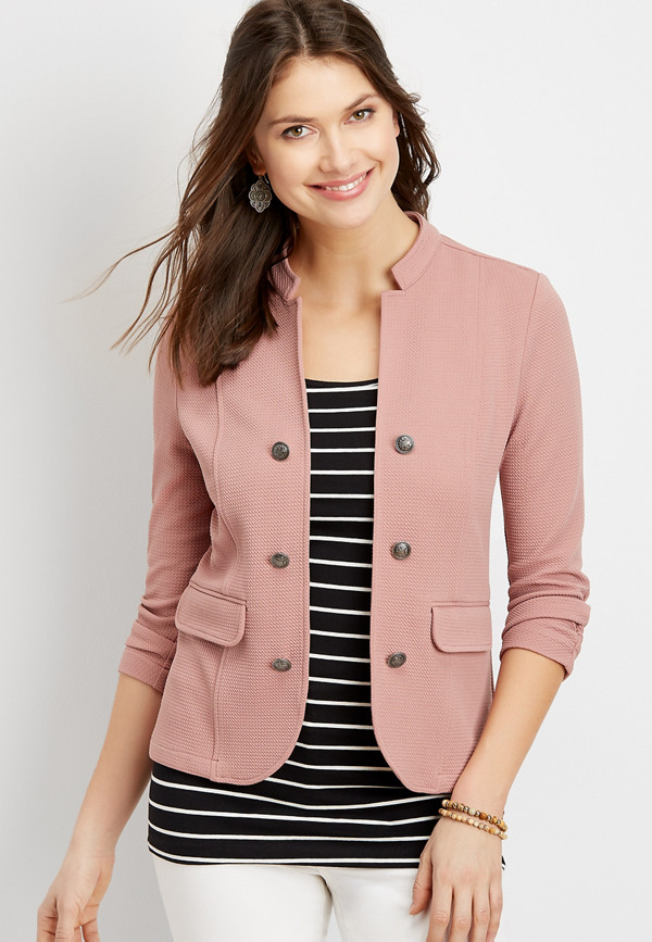 Open Front Military Blazer | maurices