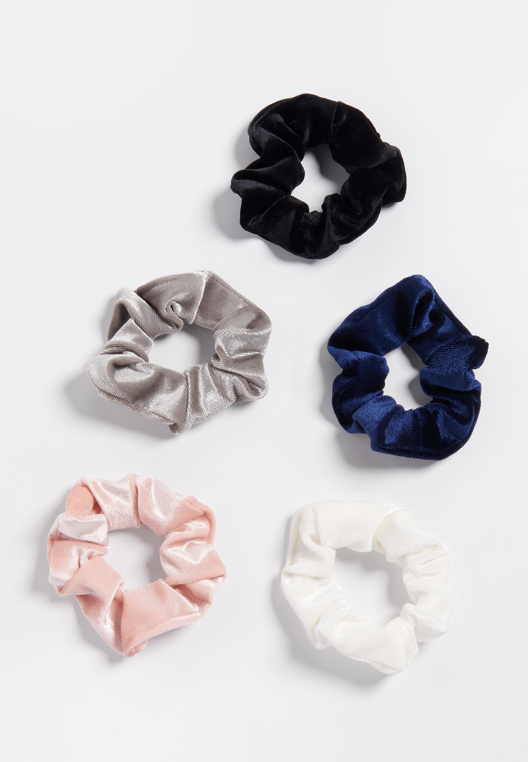 5 Pack Velvet Scrunchie Set | maurices