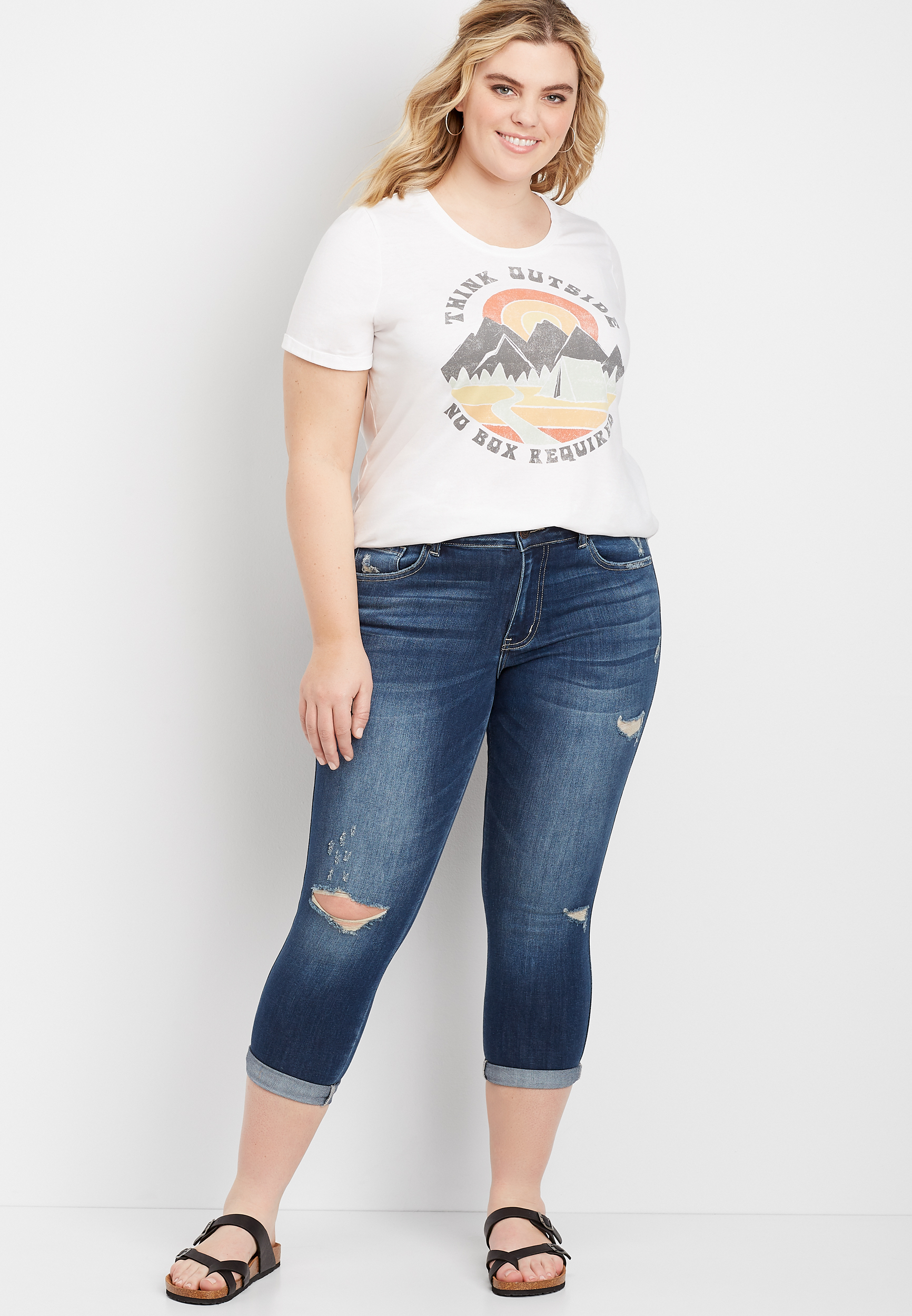 maurices cropped jeans
