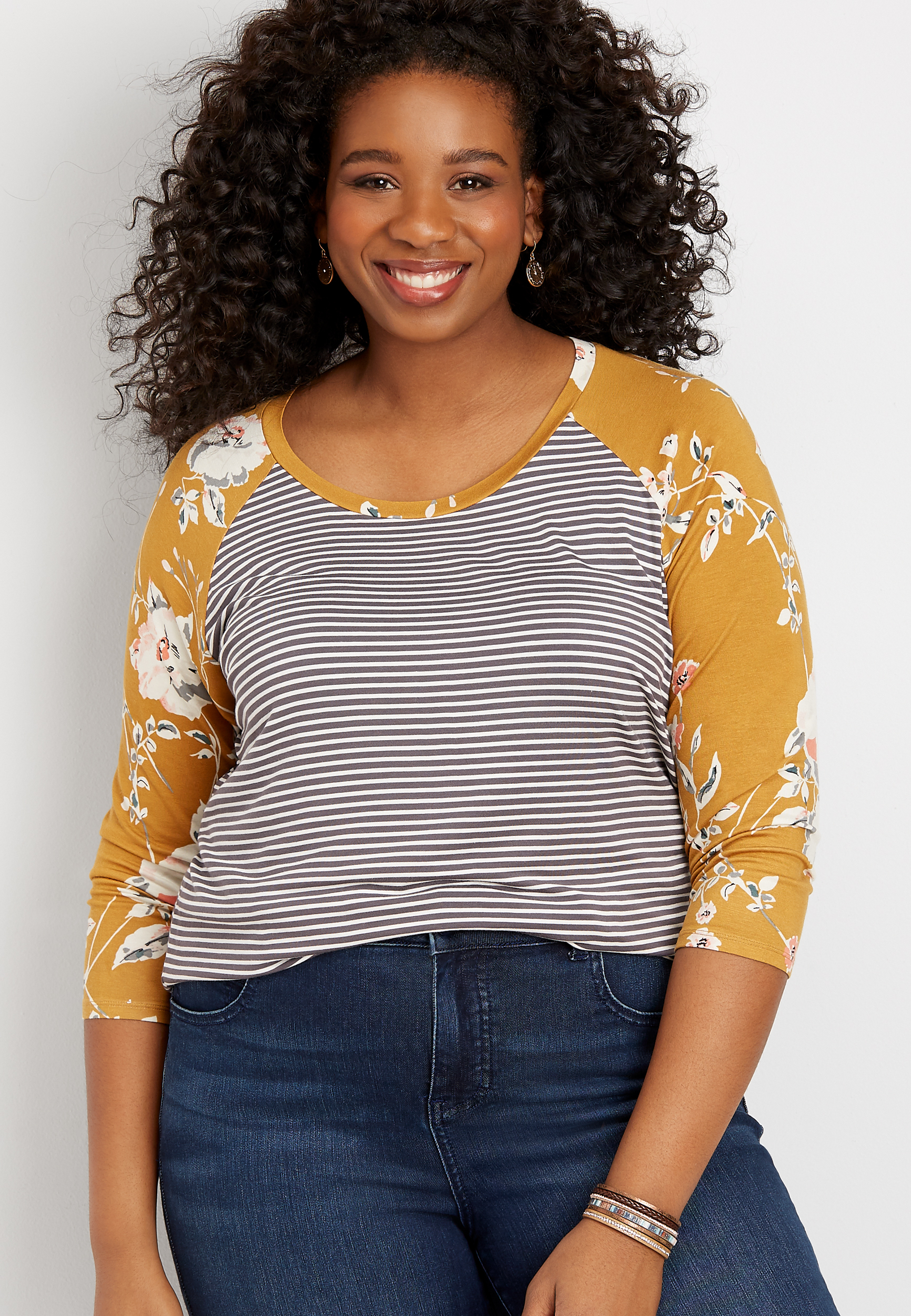 plus size baseball tee