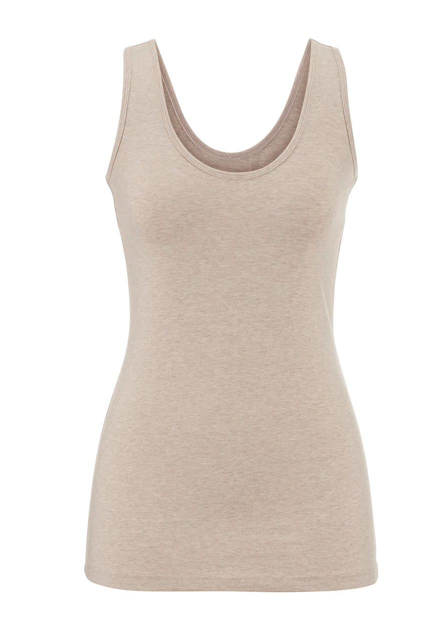 scoop neck tank in heathered fabric | maurices