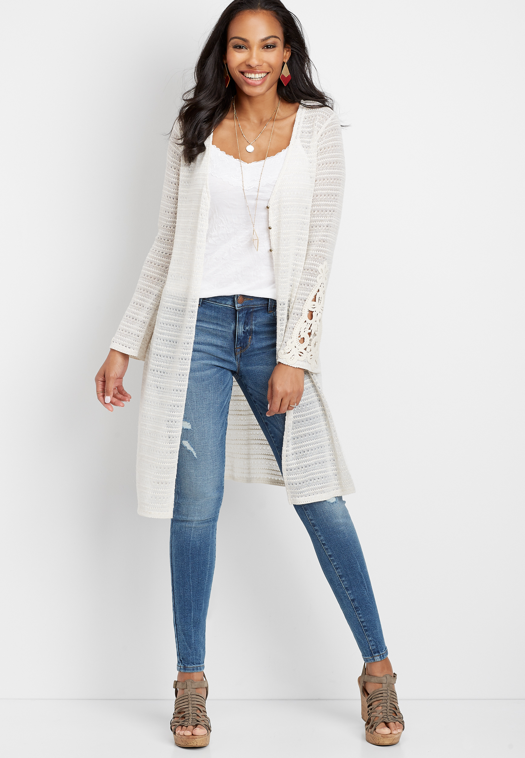 Crochet Duster Cardigan | maurices