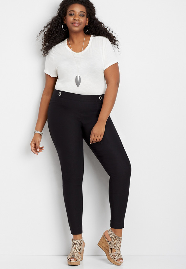 Plus Size Luxe Bengaline Skinny Ankle Pant | maurices