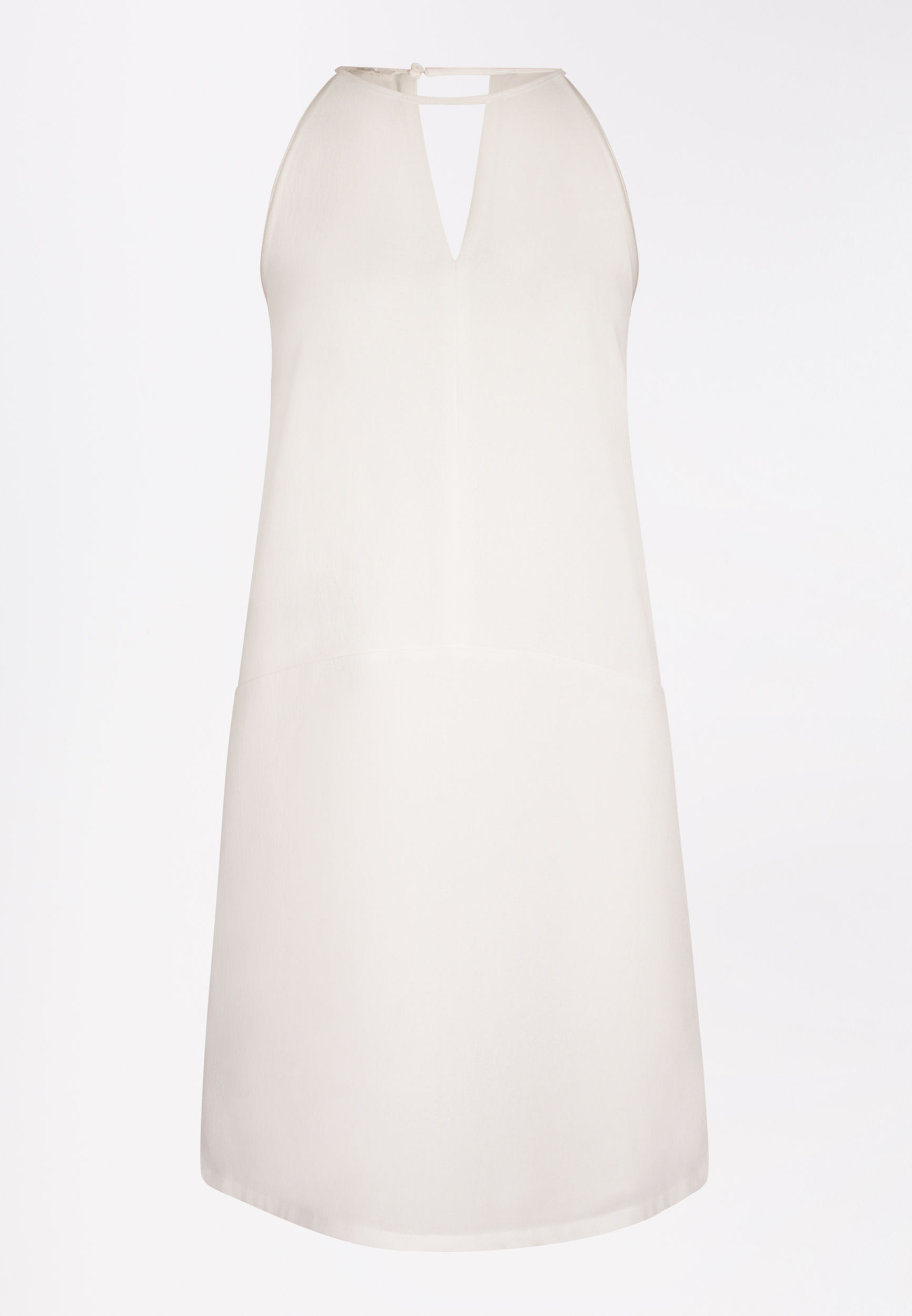 White Keyhole Shift Dress | maurices