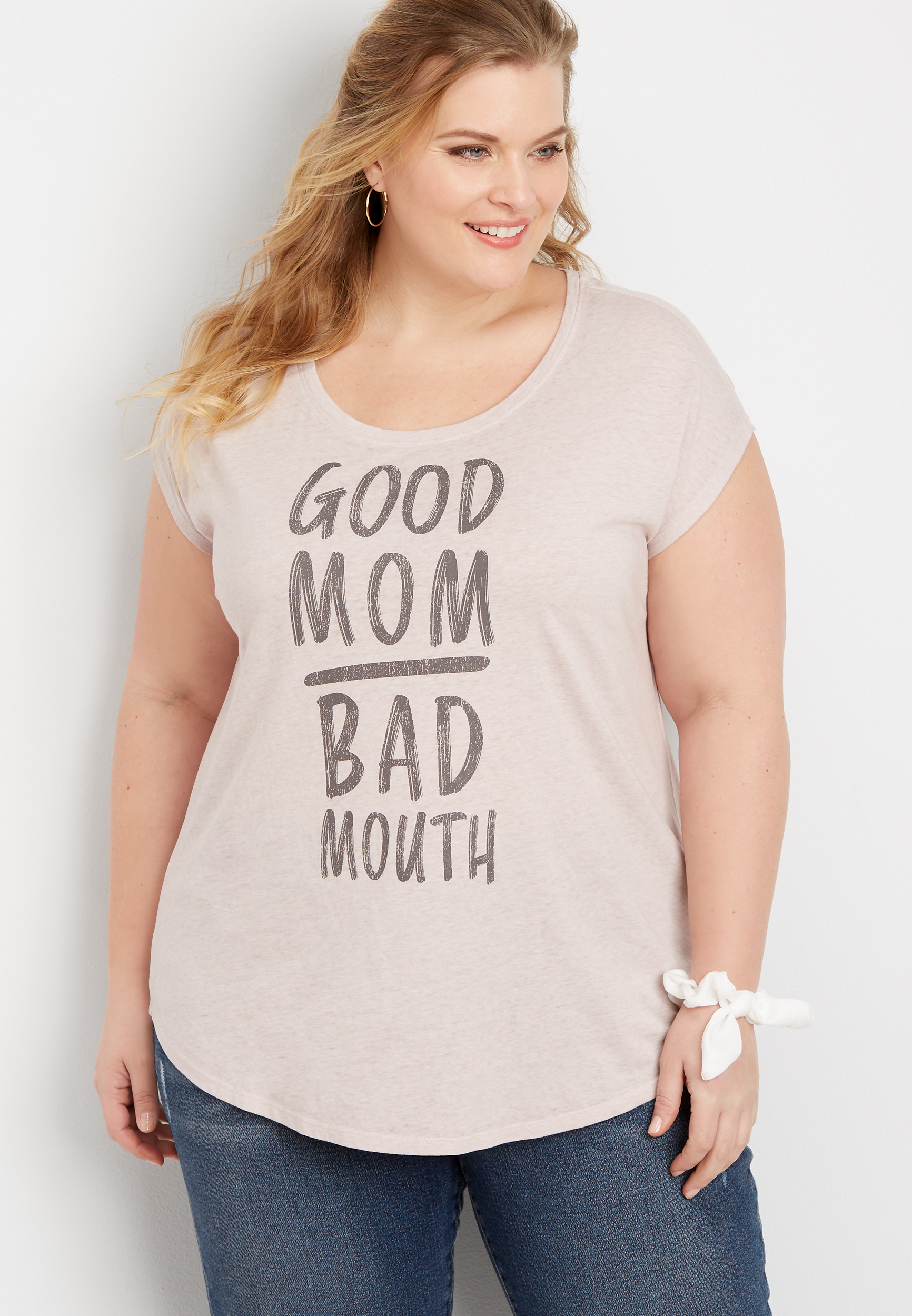 Plus Size Good Mom Graphic Tee | maurices