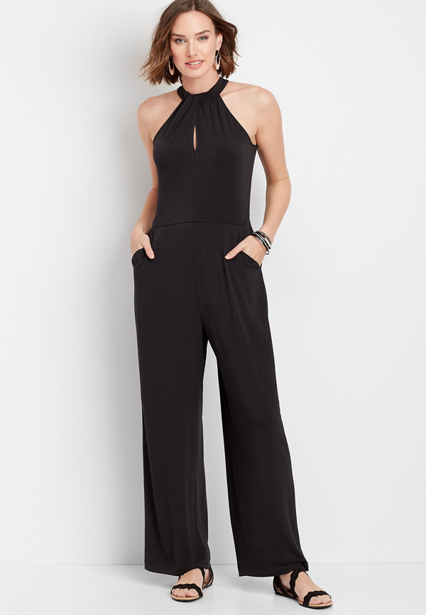Twisted Halter Neck Jumpsuit | maurices