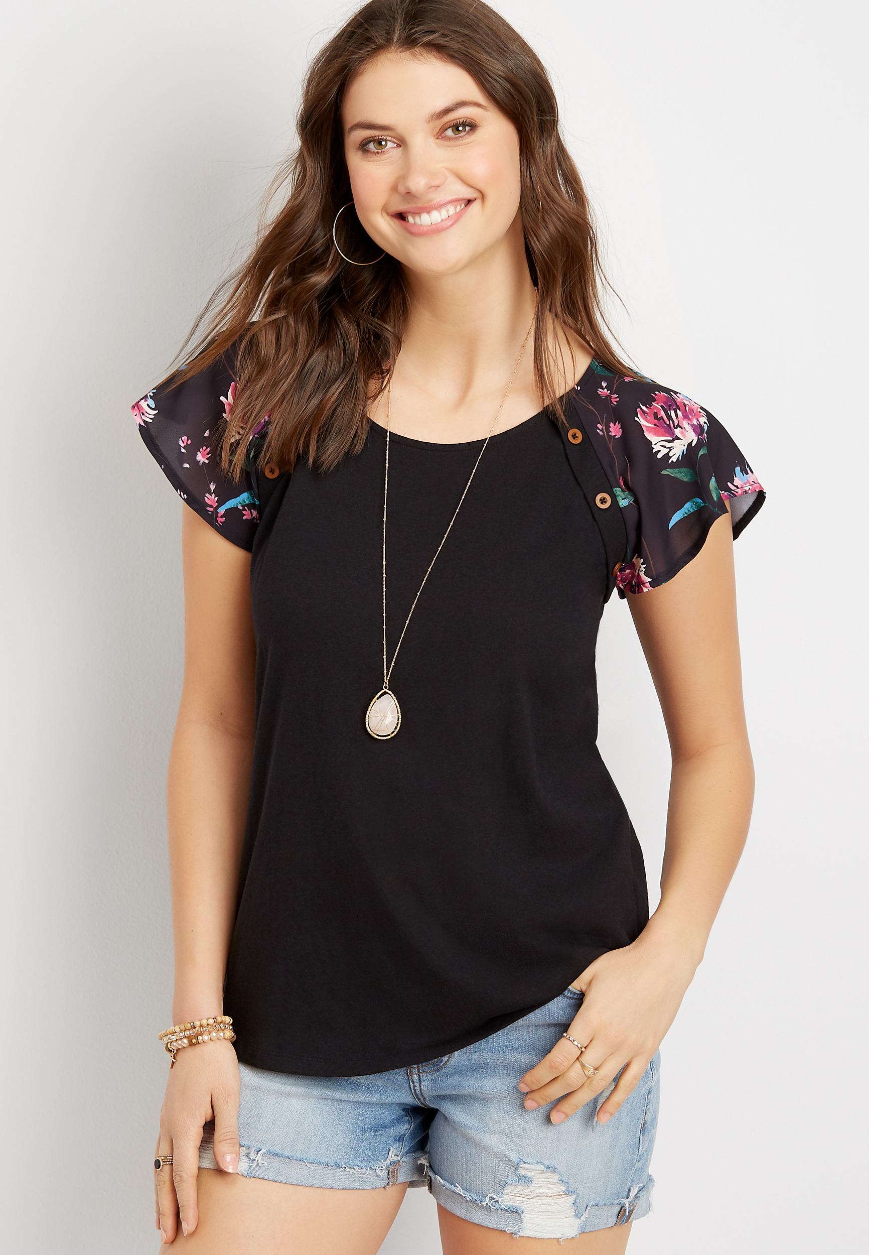 maurices black tops