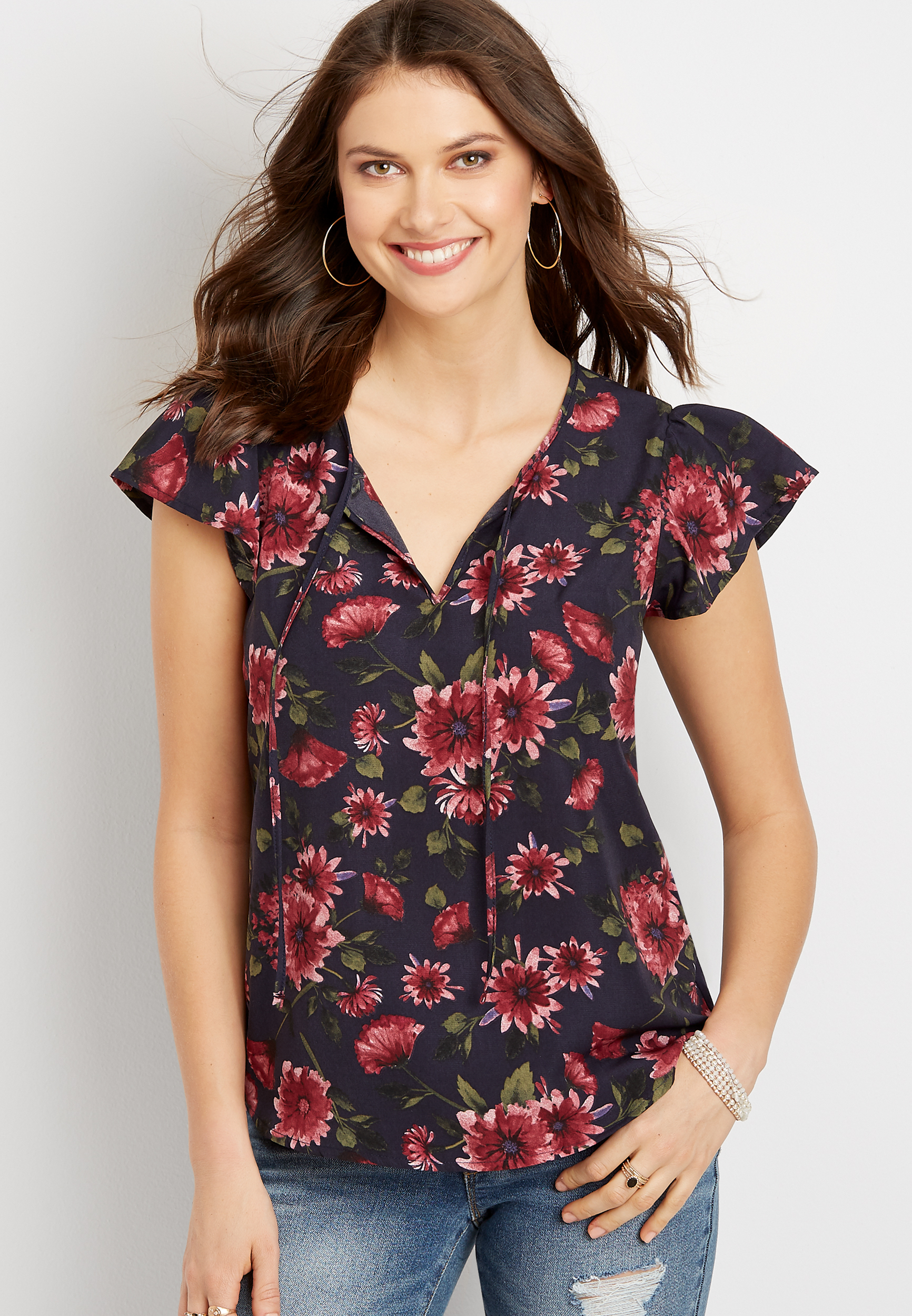 Floral Peasant Blouse maurices