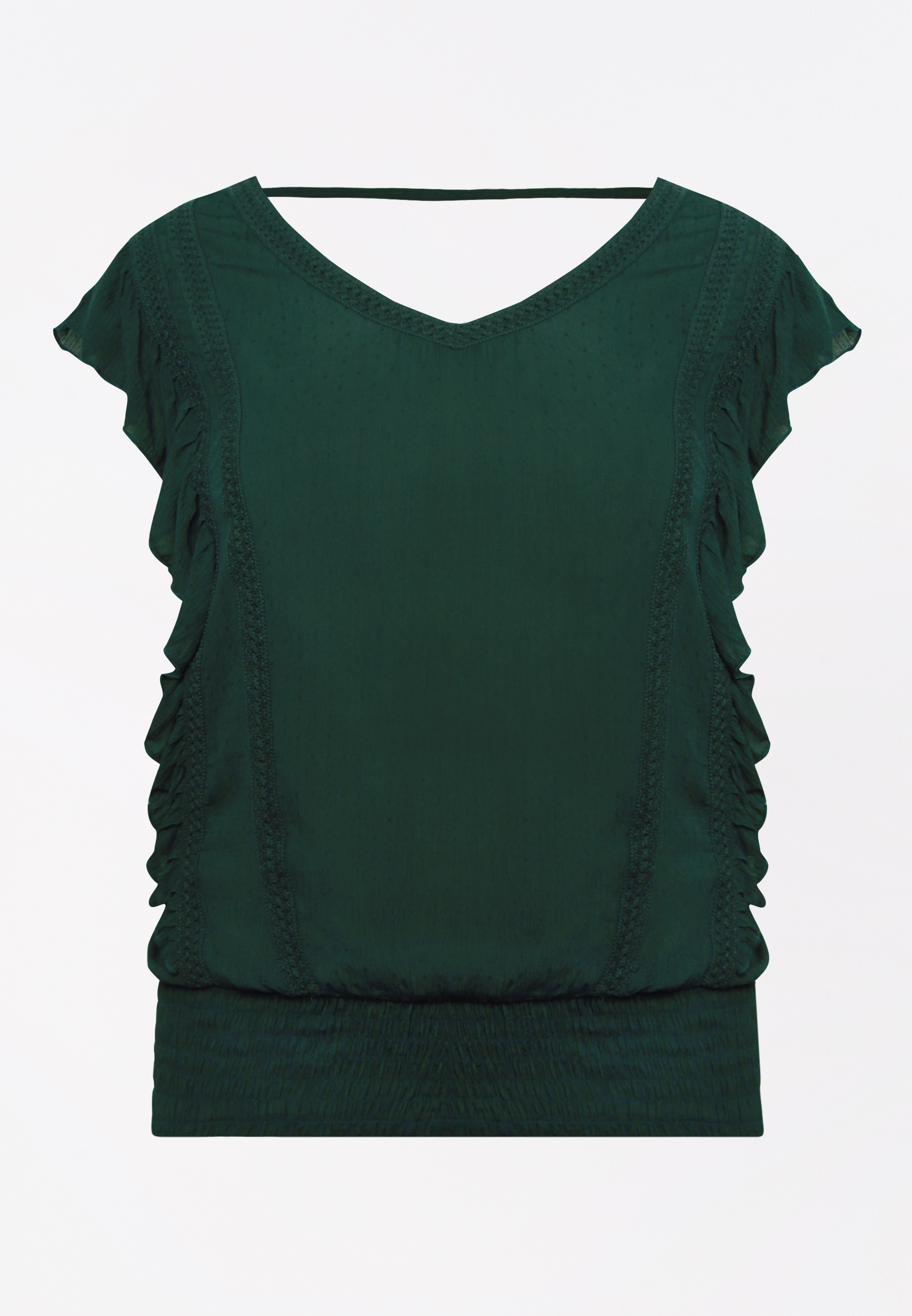 plus size ruffle sleeve top