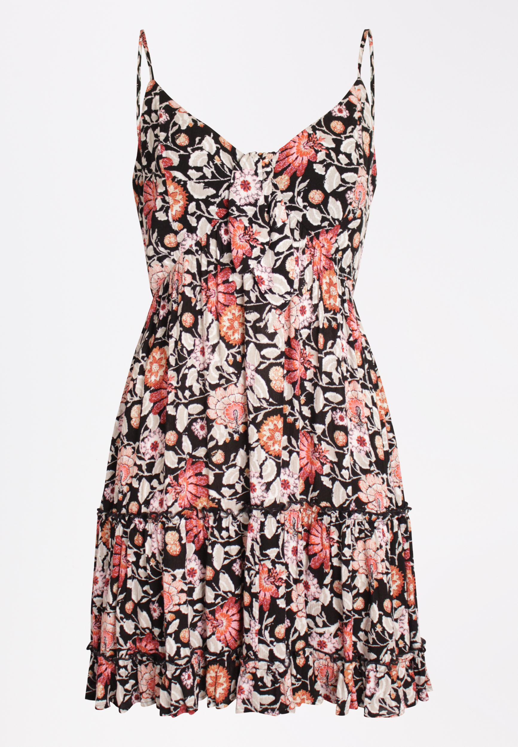 Floral Tie Front Babydoll Swing Dress | maurices