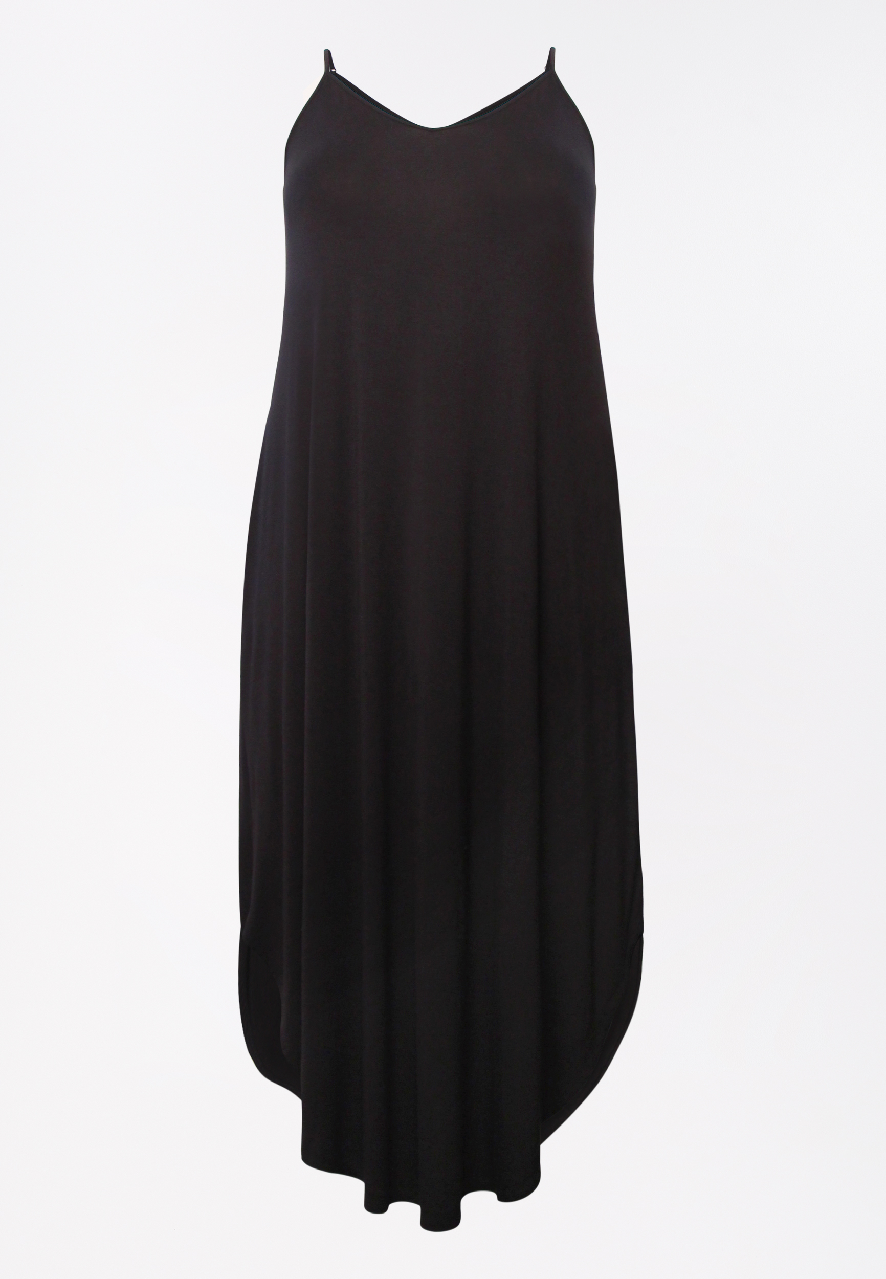 plus size black cami dress