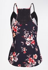 24/7 Floral Crochet Trim Tank Top, C2769, small