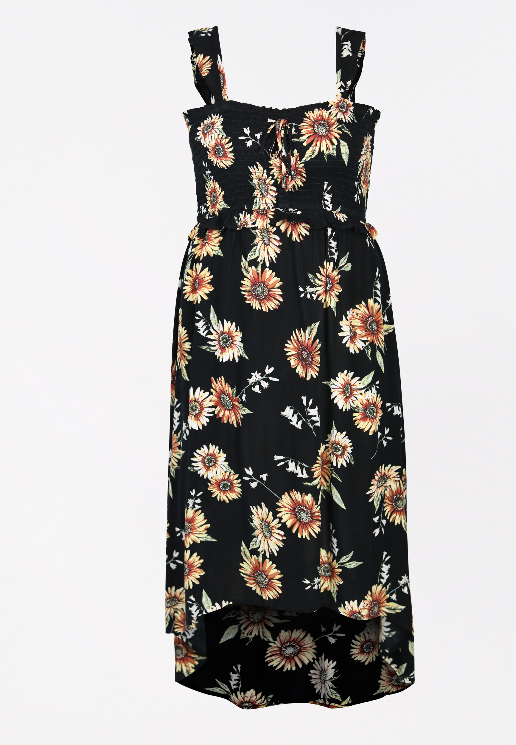 black floral maxi dress plus size