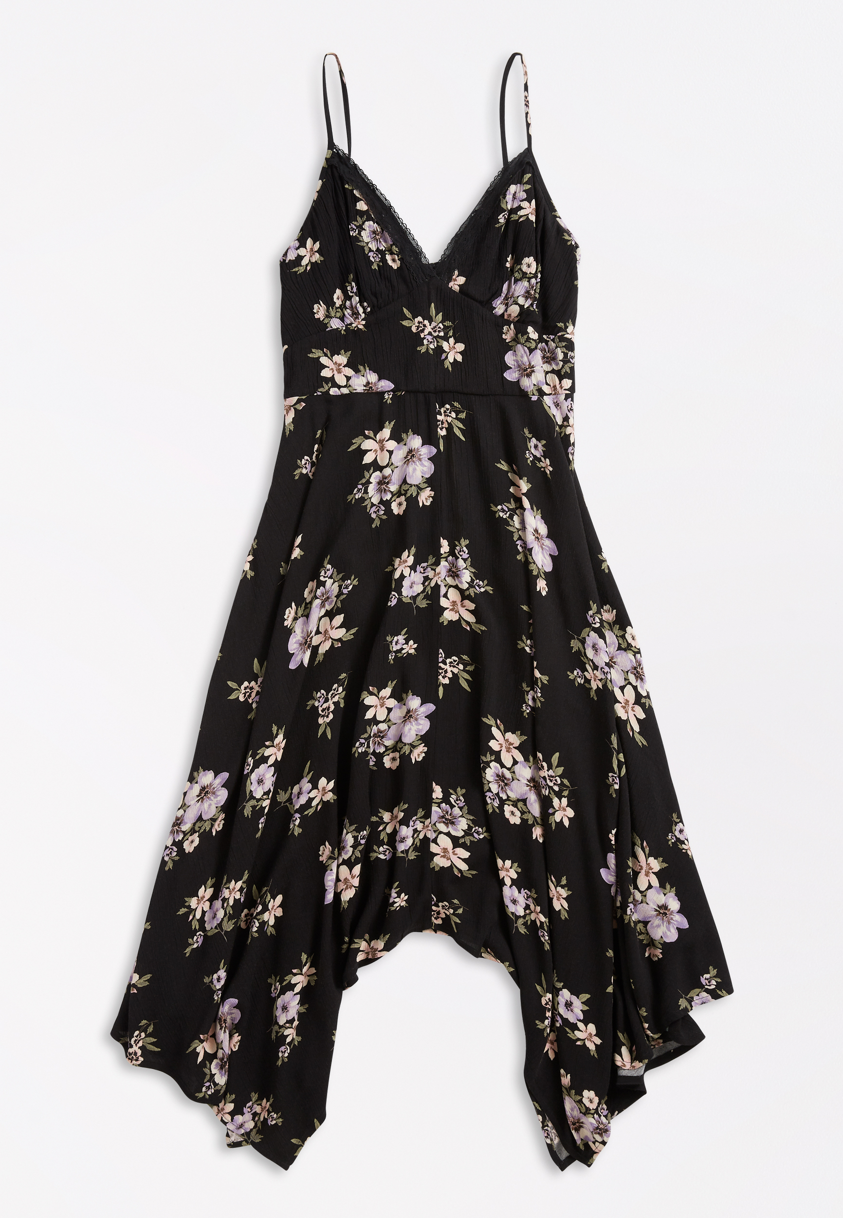 floral hanky hem dress