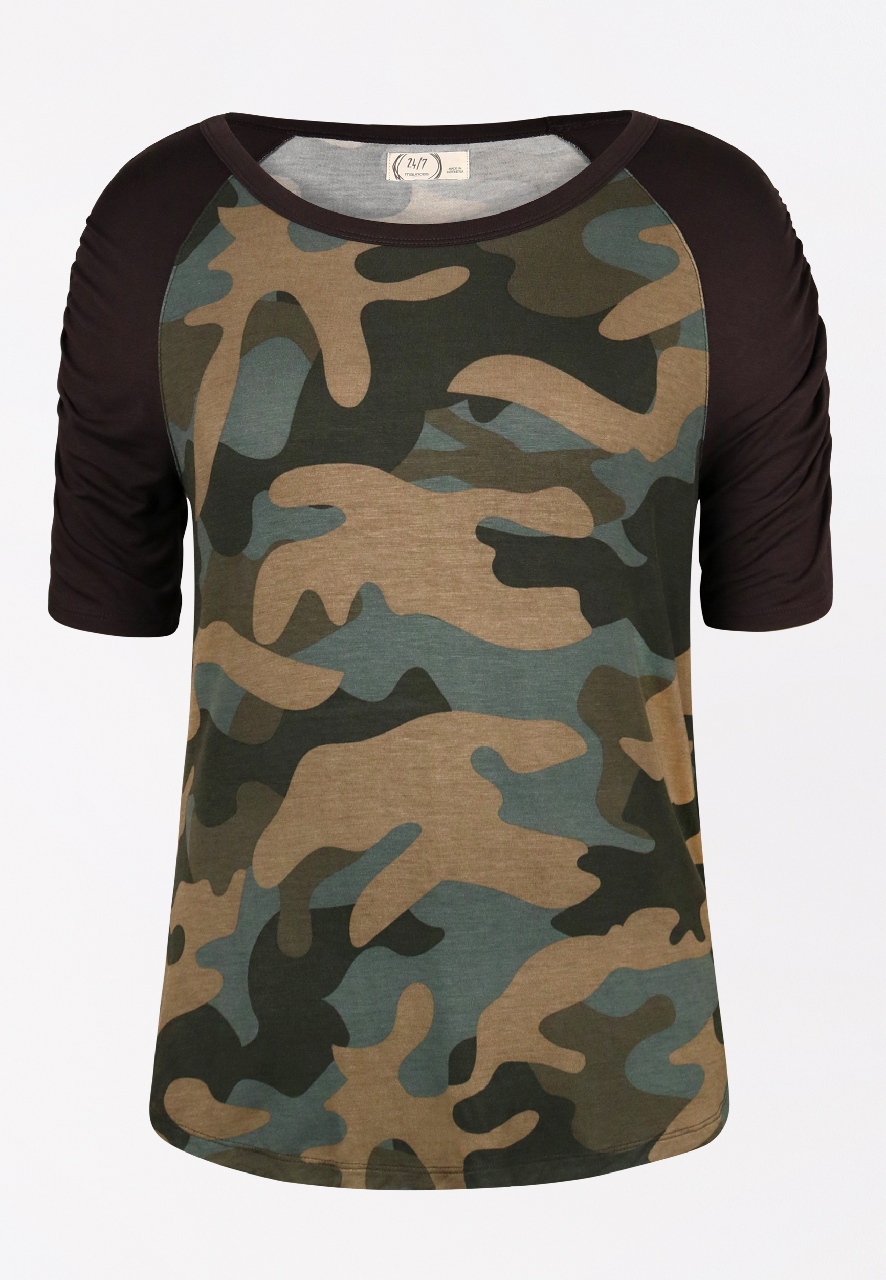 camo baseball tee