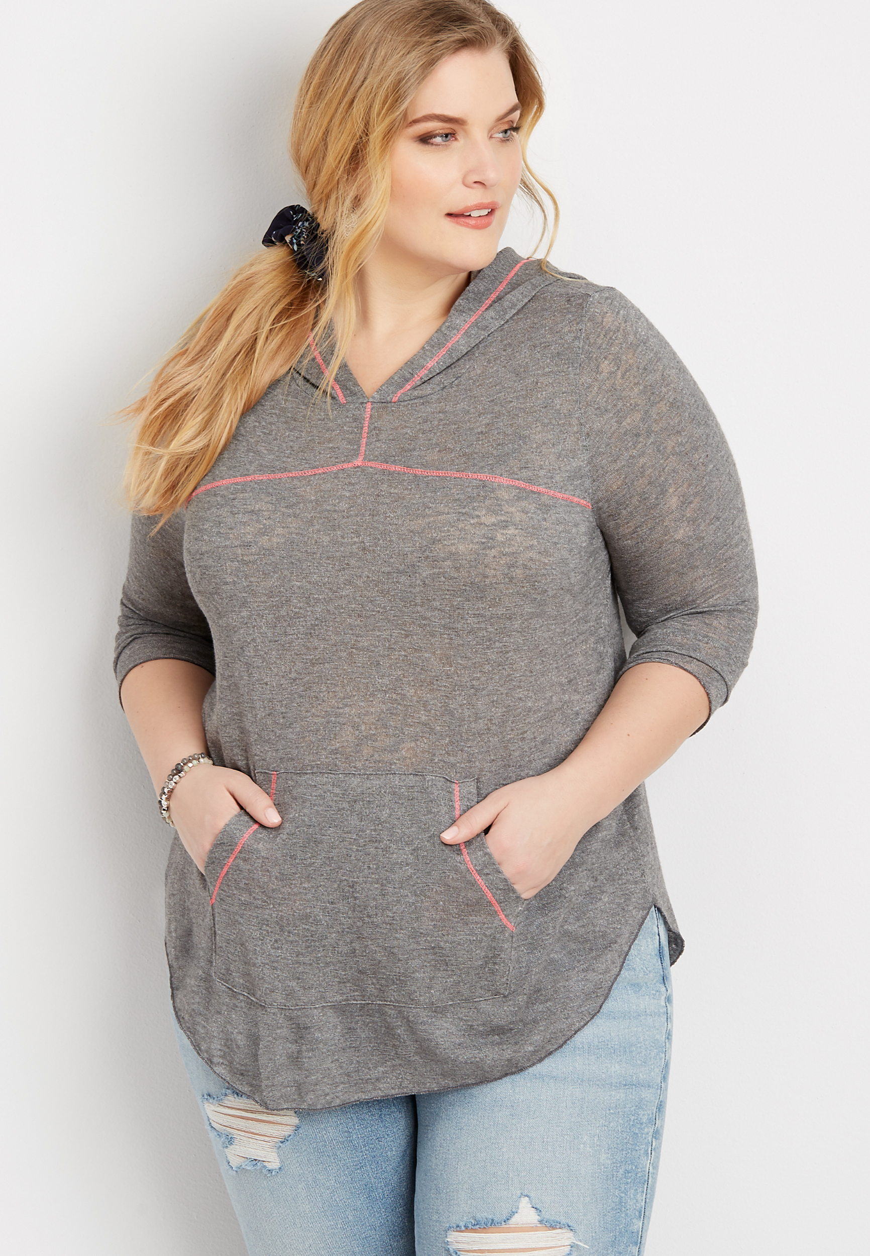 plus size lightweight hoodie