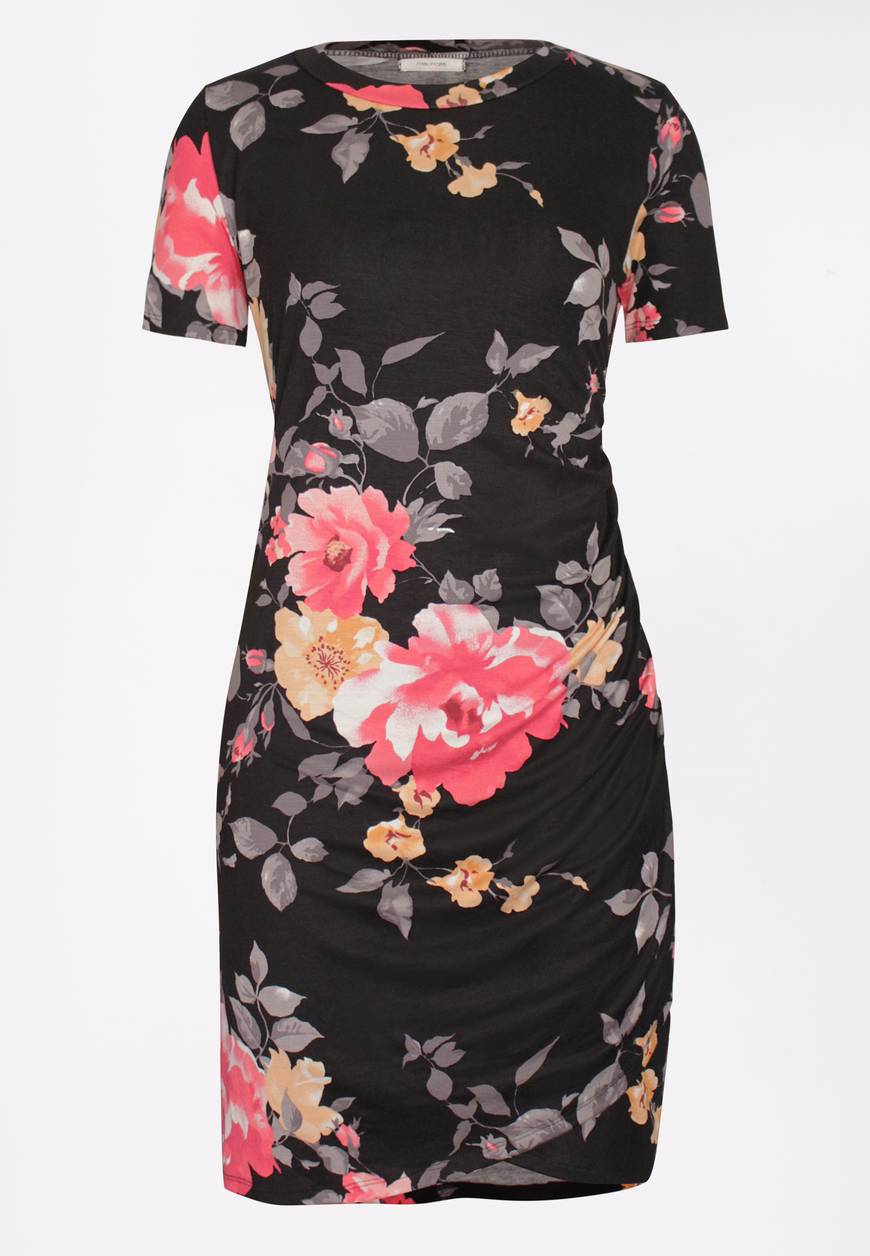 maurices black floral dress