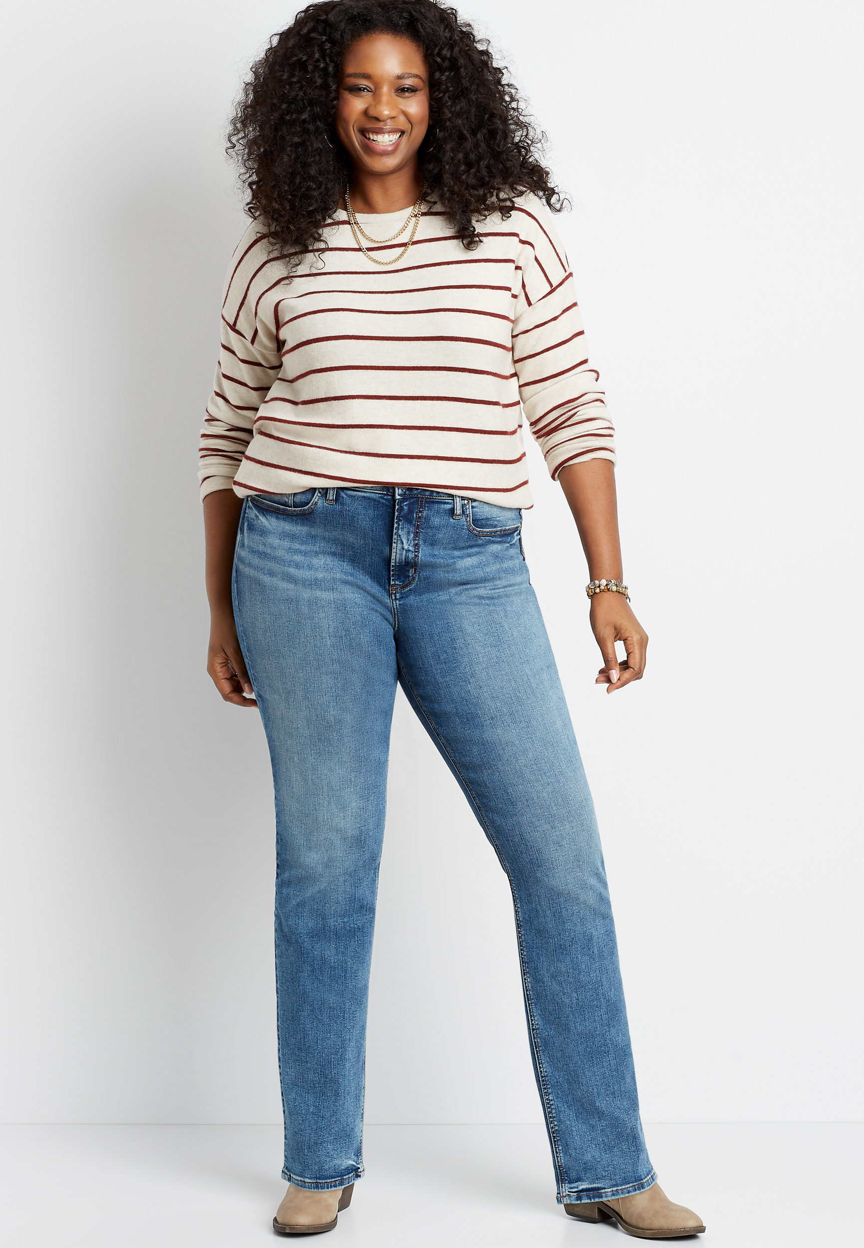 silver avery straight leg jeans