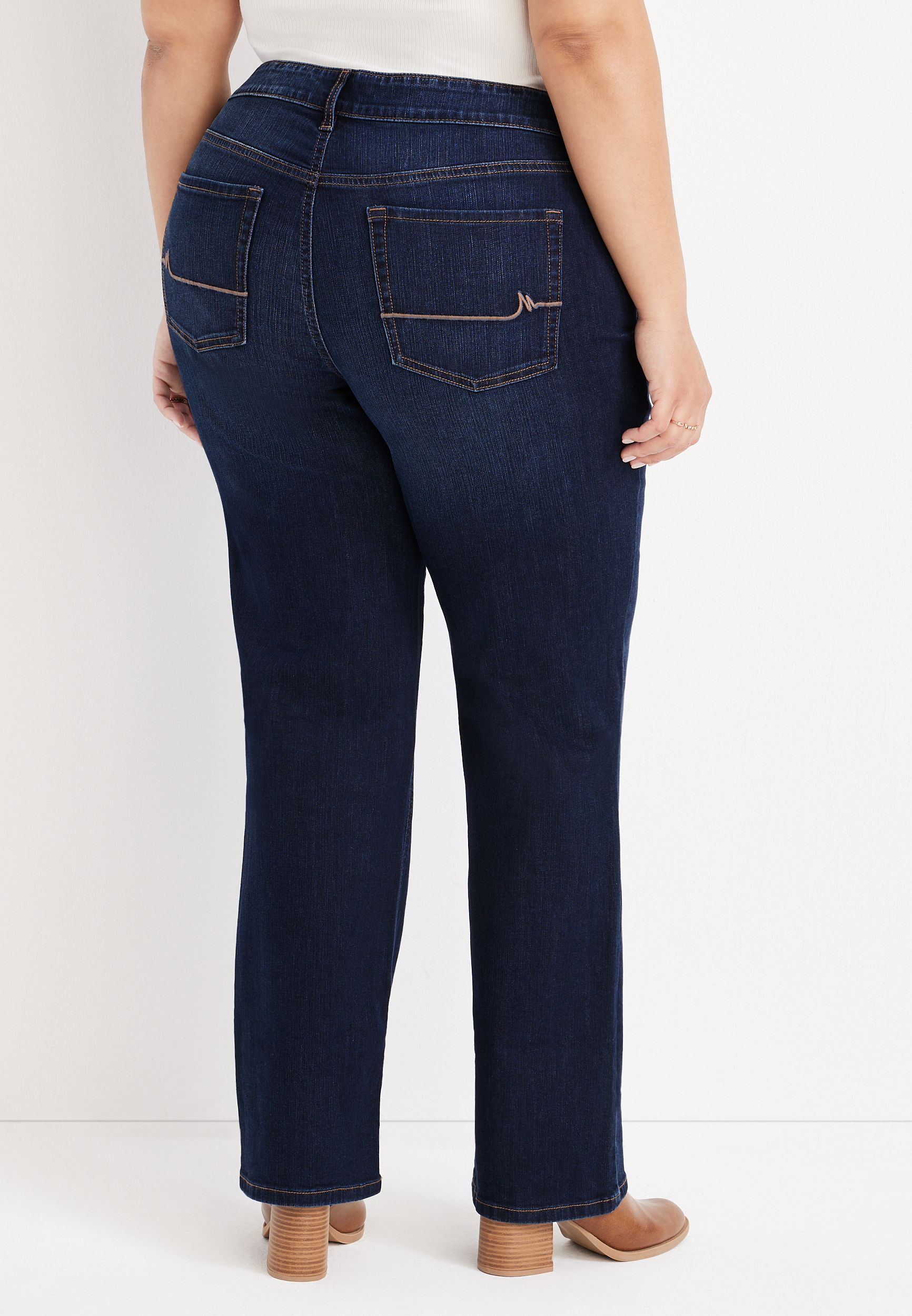 Plus Size m jeans by maurices&trade; Classic Slim Boot Mid Rise Jean, , small