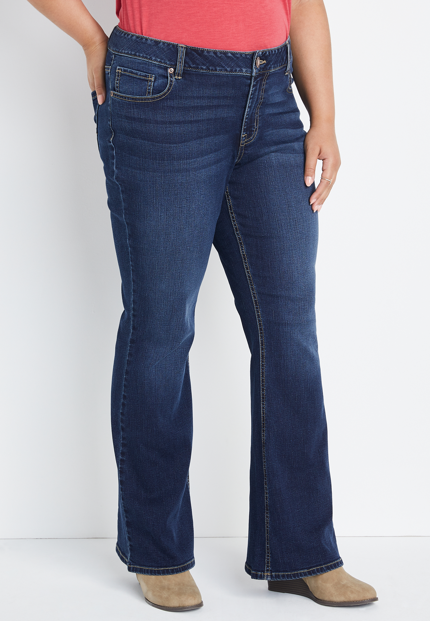 Plus Size m jeans by maurices™ Everflex™ High Rise Super Skinny Cropped Jean