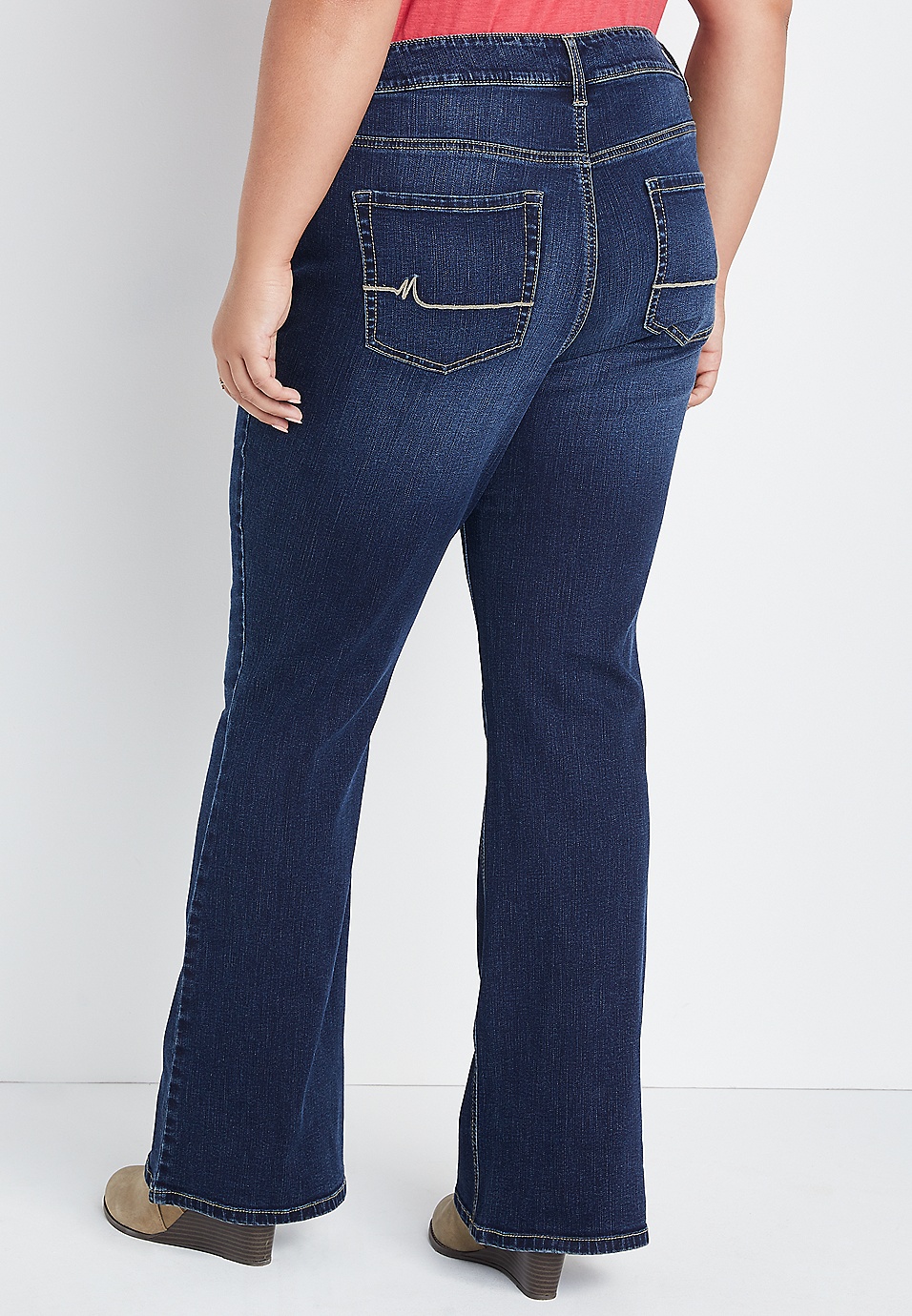 Women's Plus Size Classic Mid Rise Flare Jeans – Athena's Fashion Boutique