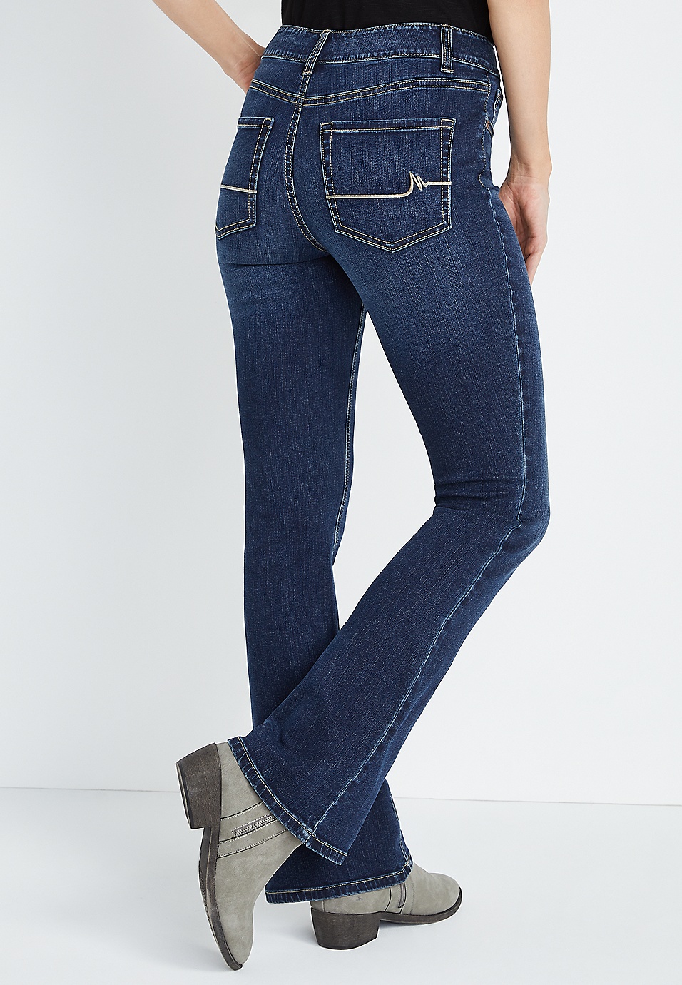 m jeans by maurices™ Slim Straight Ankle Mid Rise Jean