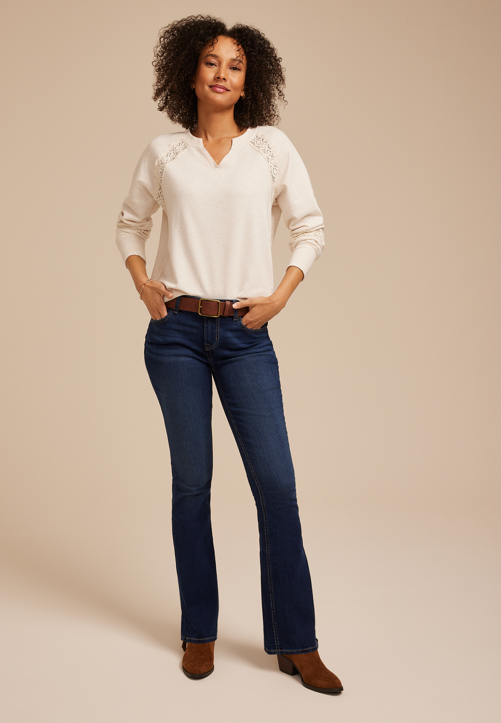 m jeans by maurices&trade; Classic Flare Mid Rise Jean, C258, large