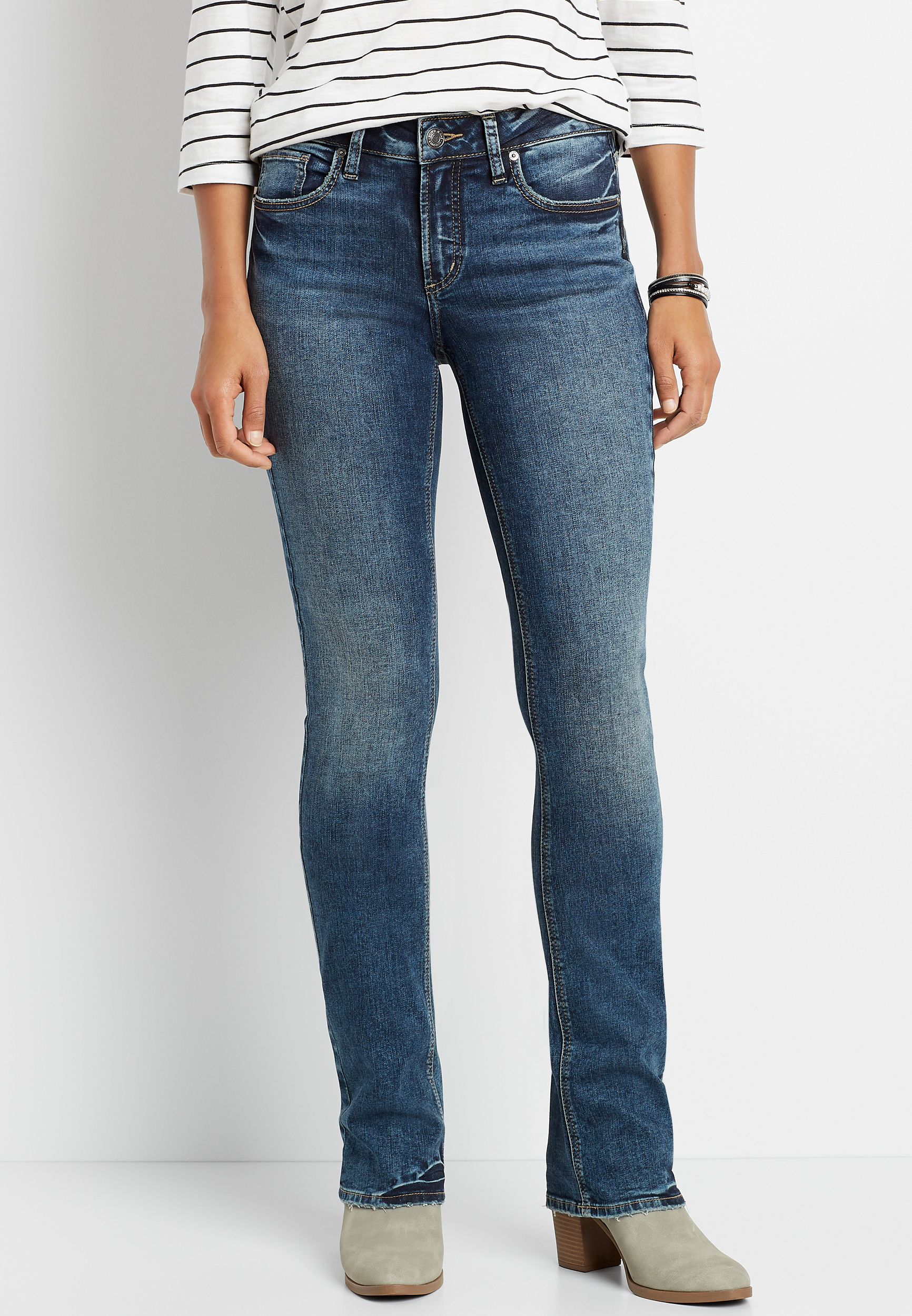Silver Jeans Co.® Elyse Dark Blast Slim Boot Jean | maurices