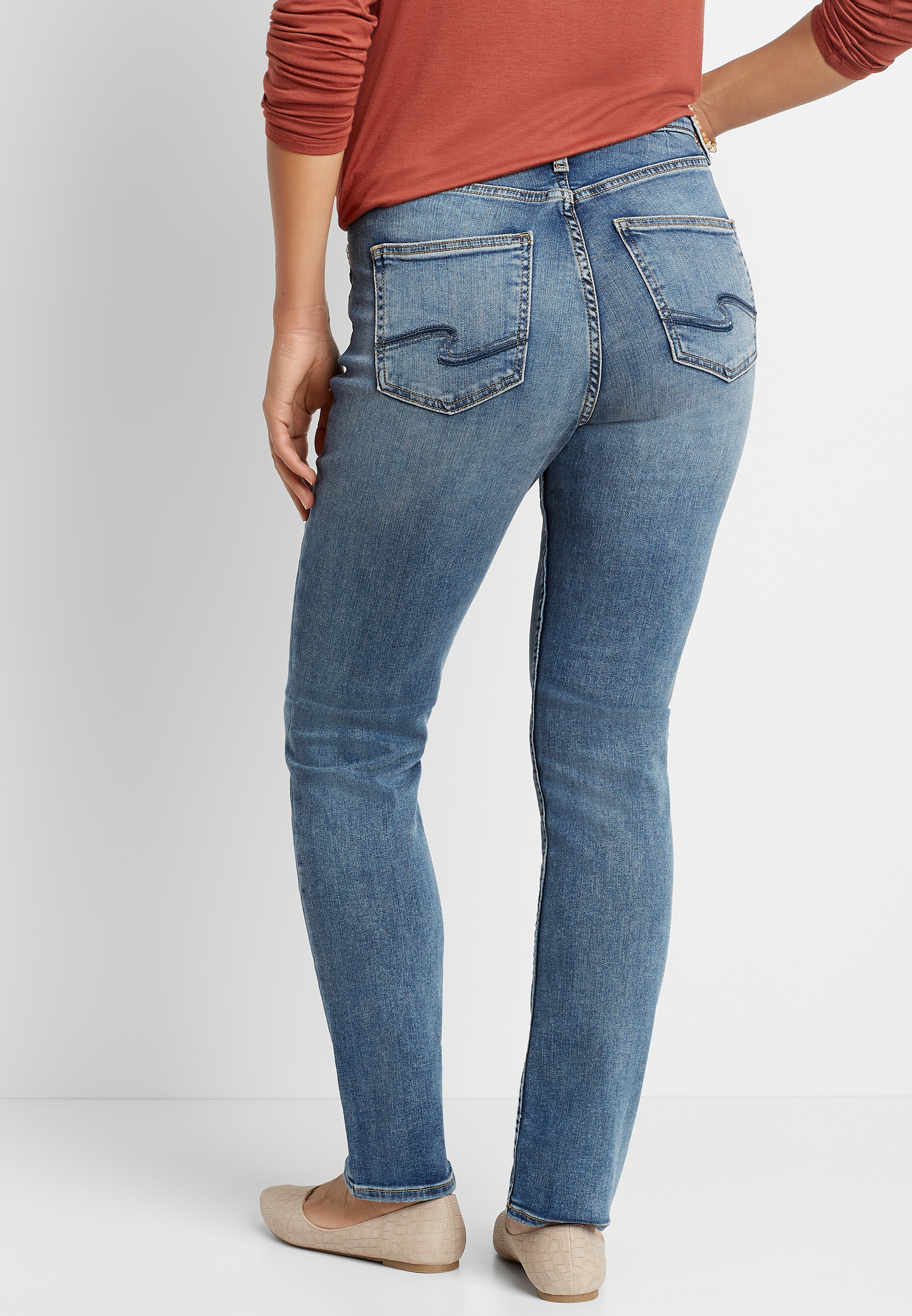 silver jeans co avery slim straight leg jean