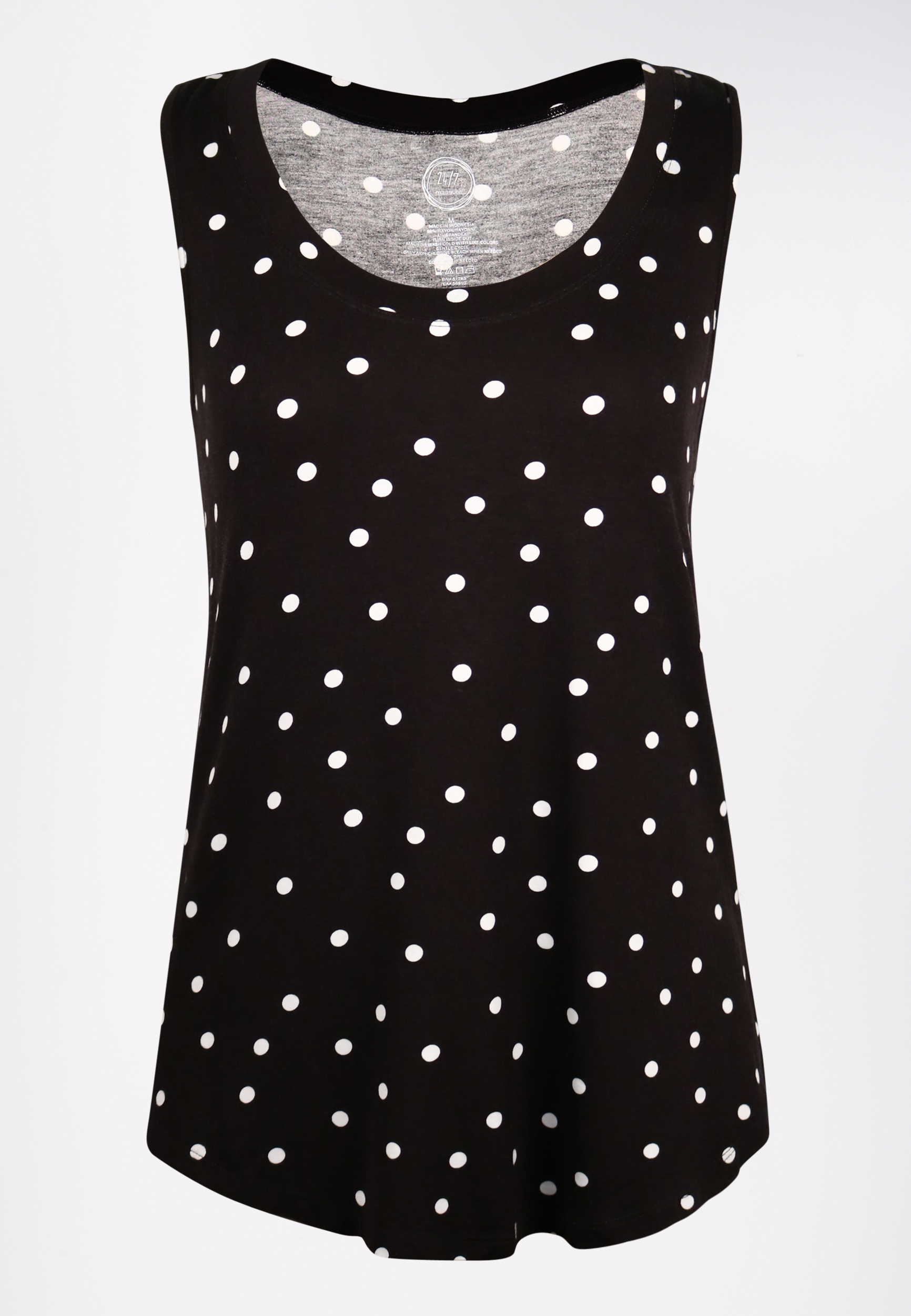 24/7 Polka Dot Scoop Neck Tank Top | maurices