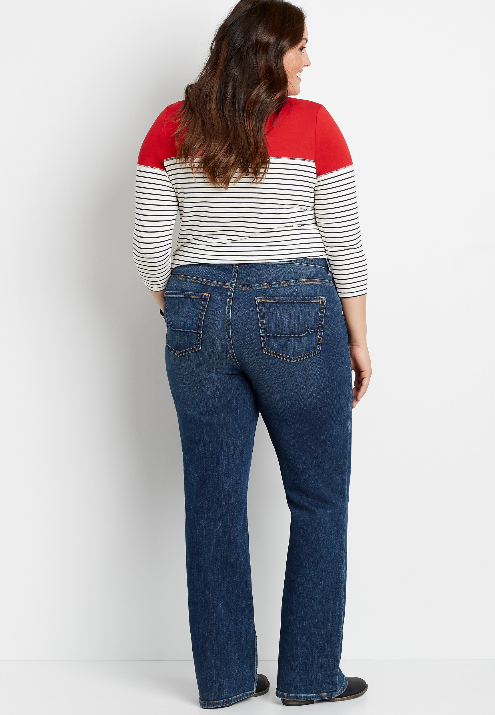 Plus Size m jeans by maurices&trade; Classic Slim Boot Curvy High Rise Jean, C258, large