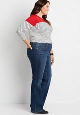 Plus Size m jeans by maurices&trade; Classic Slim Boot Curvy High Rise Jean, C258, small