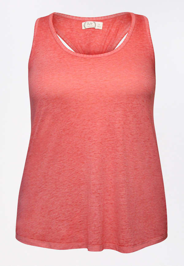 Plus Size 24/7 Solid Knotted Back Tank Top | maurices