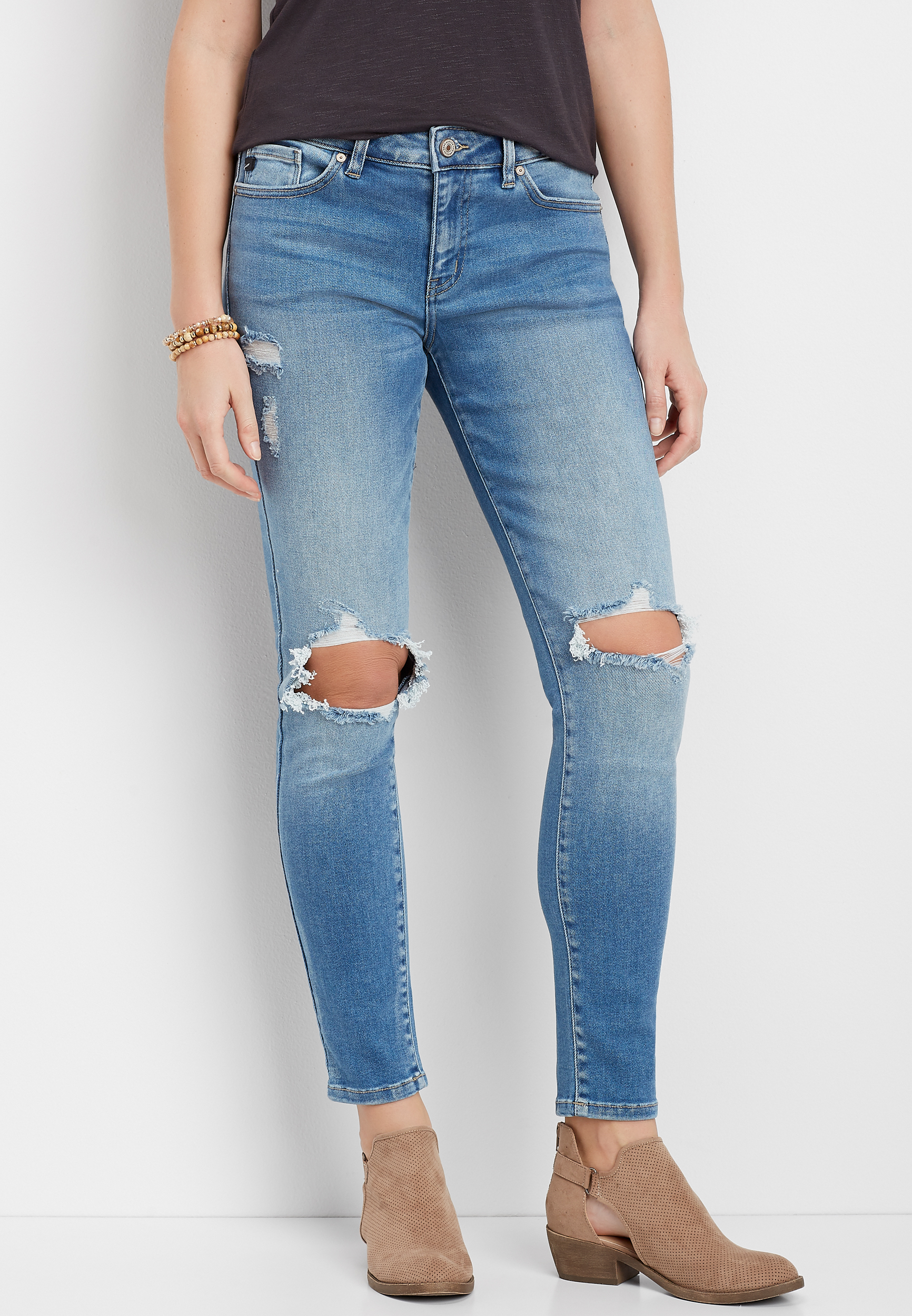 KanCan™ Vintage Medium Destructed Skinny Jean | maurices