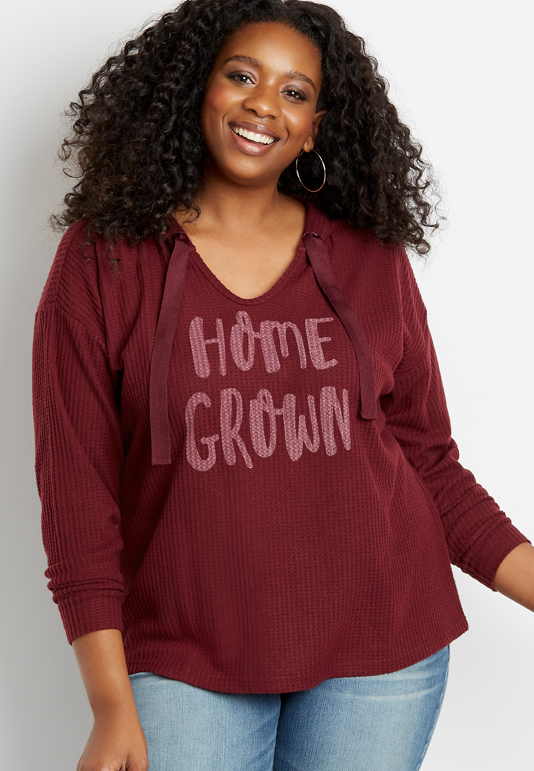 plus size red hoodie