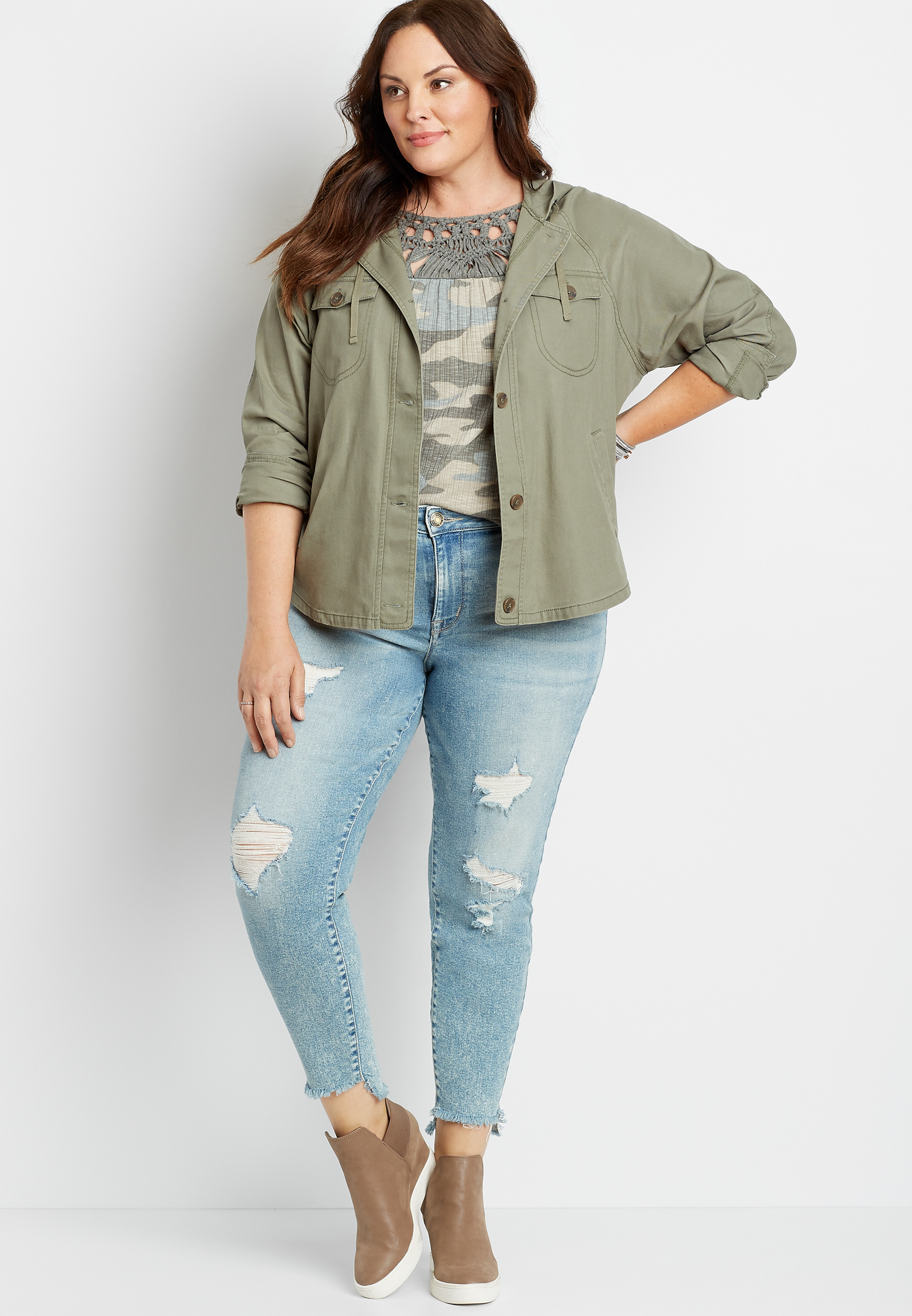 maurices plus size winter coats