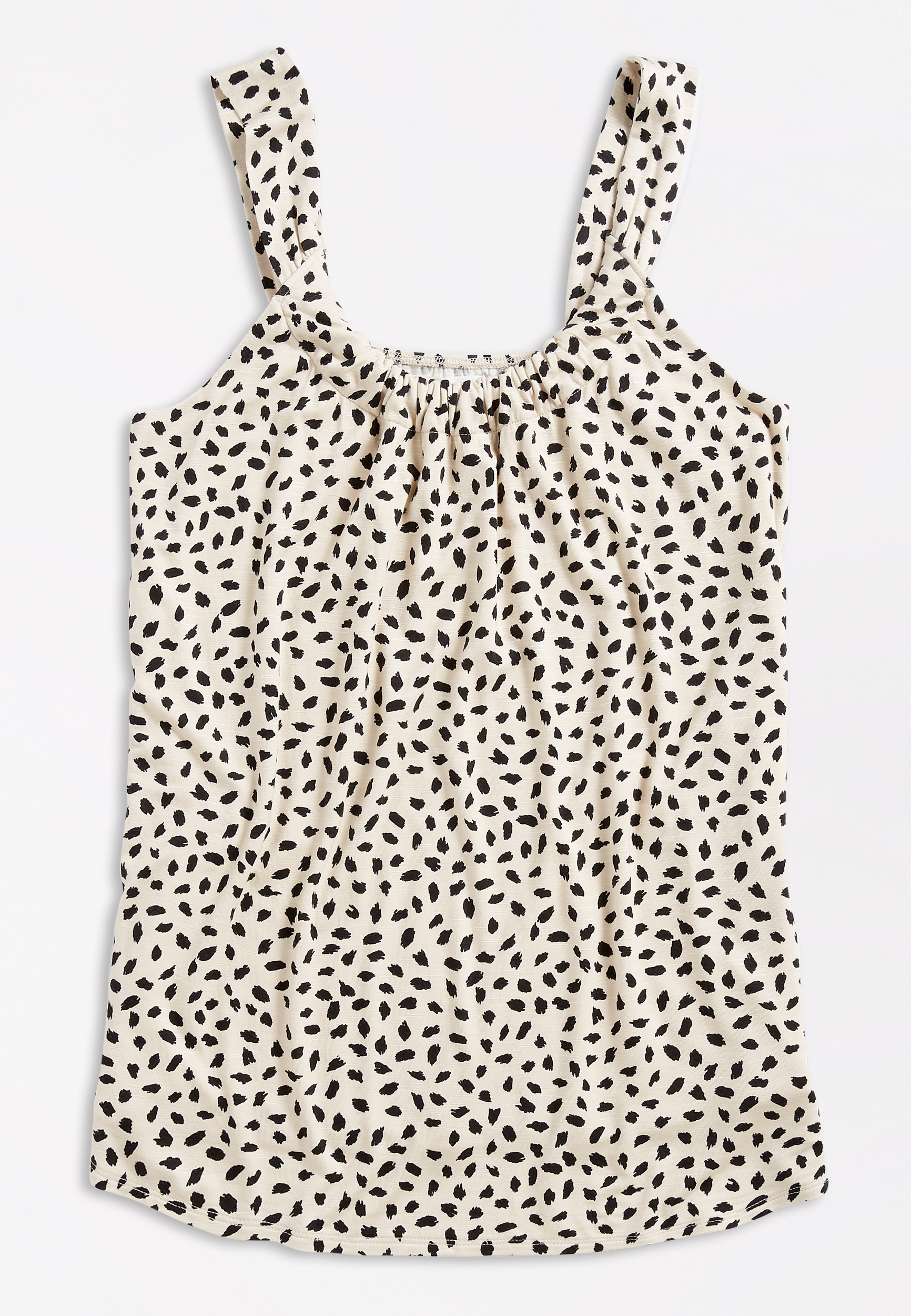 Animal Print Cinched Neck Tank Top | maurices