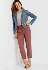 Medium Peplum Denim Blazer, C3337, small