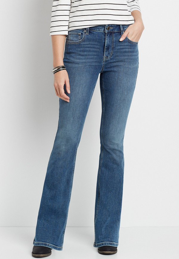 m jeans by maurices™ High Rise Medium Wash Flare Leg Jean | maurices