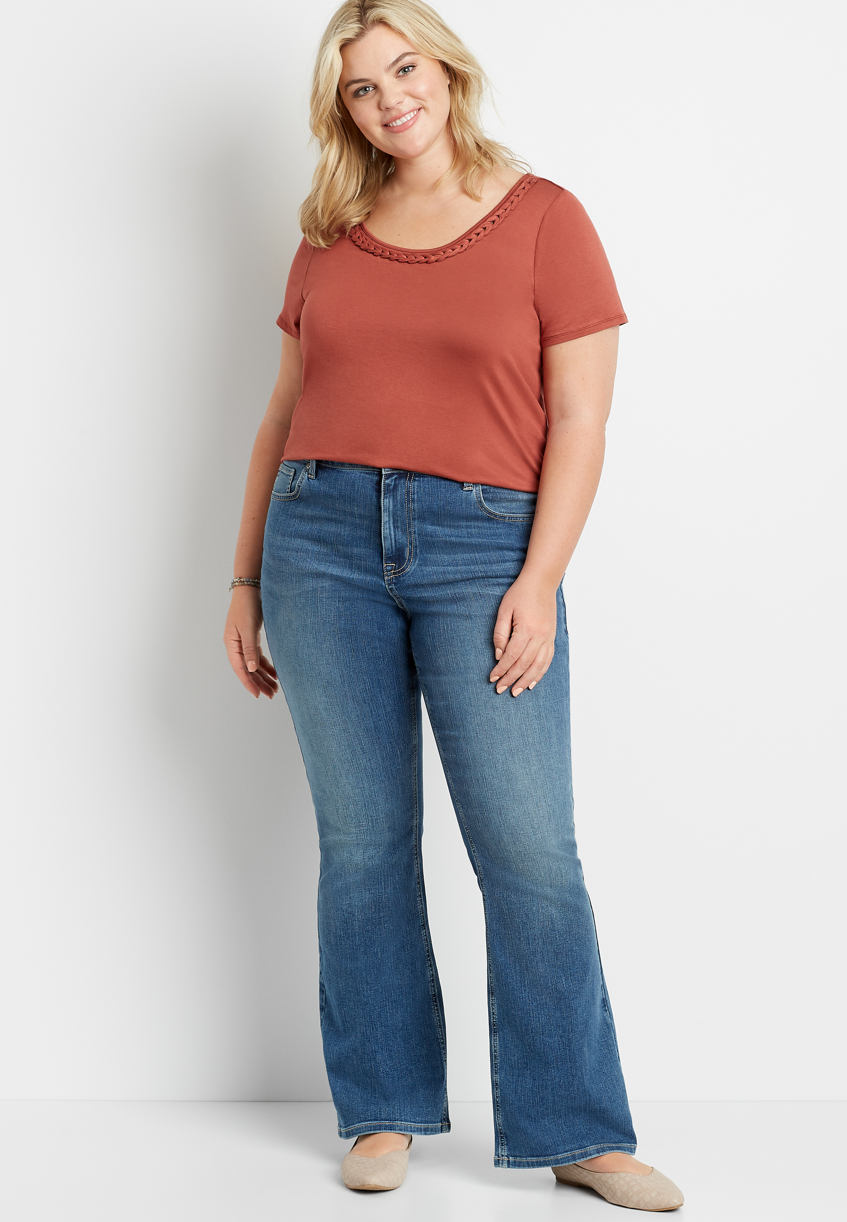 plus size extra flare jeans