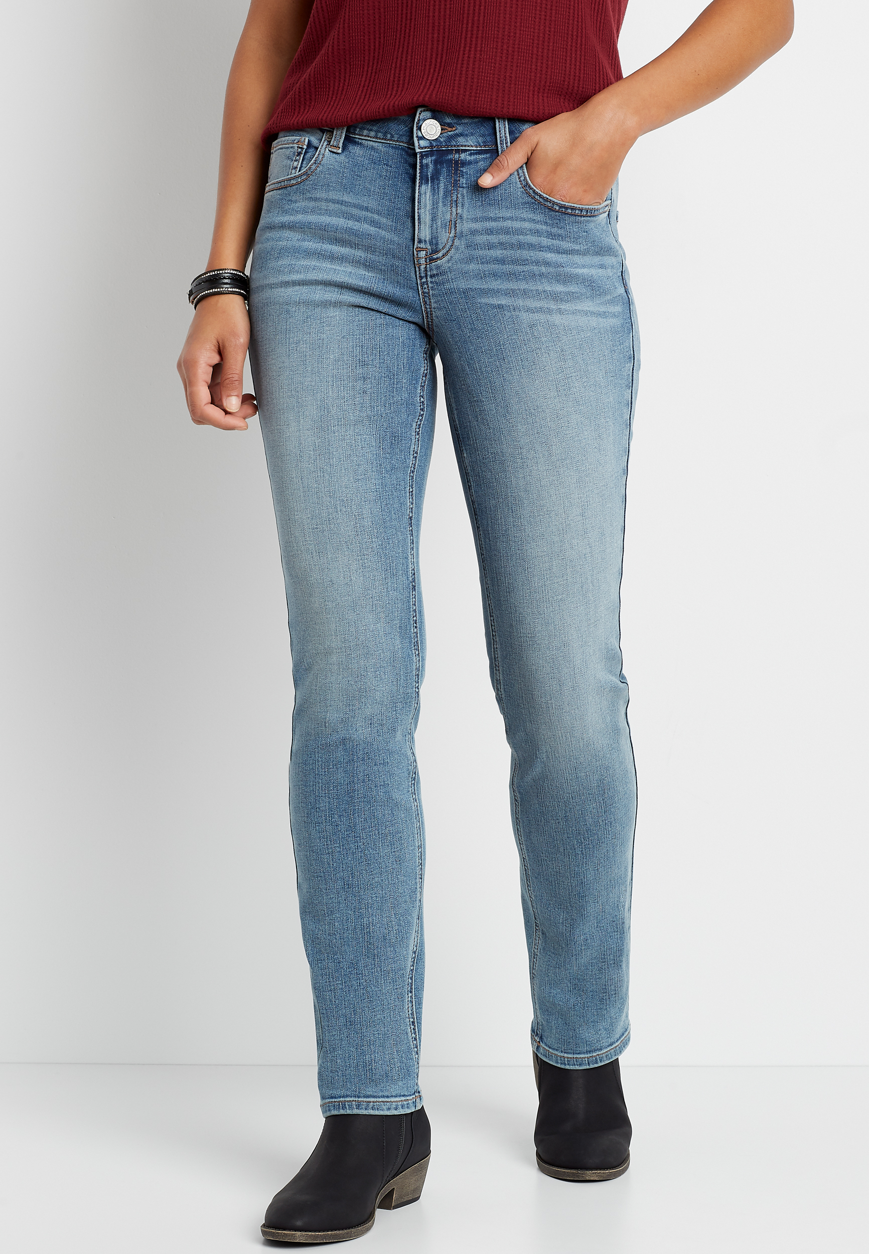 m jeans by maurices™ Classic Straight Mid Rise Jean | maurices