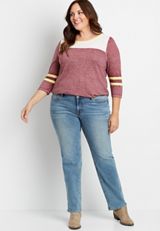 Plus Size m jeans by maurices&trade; Classic Straight Mid Rise Jean, , small