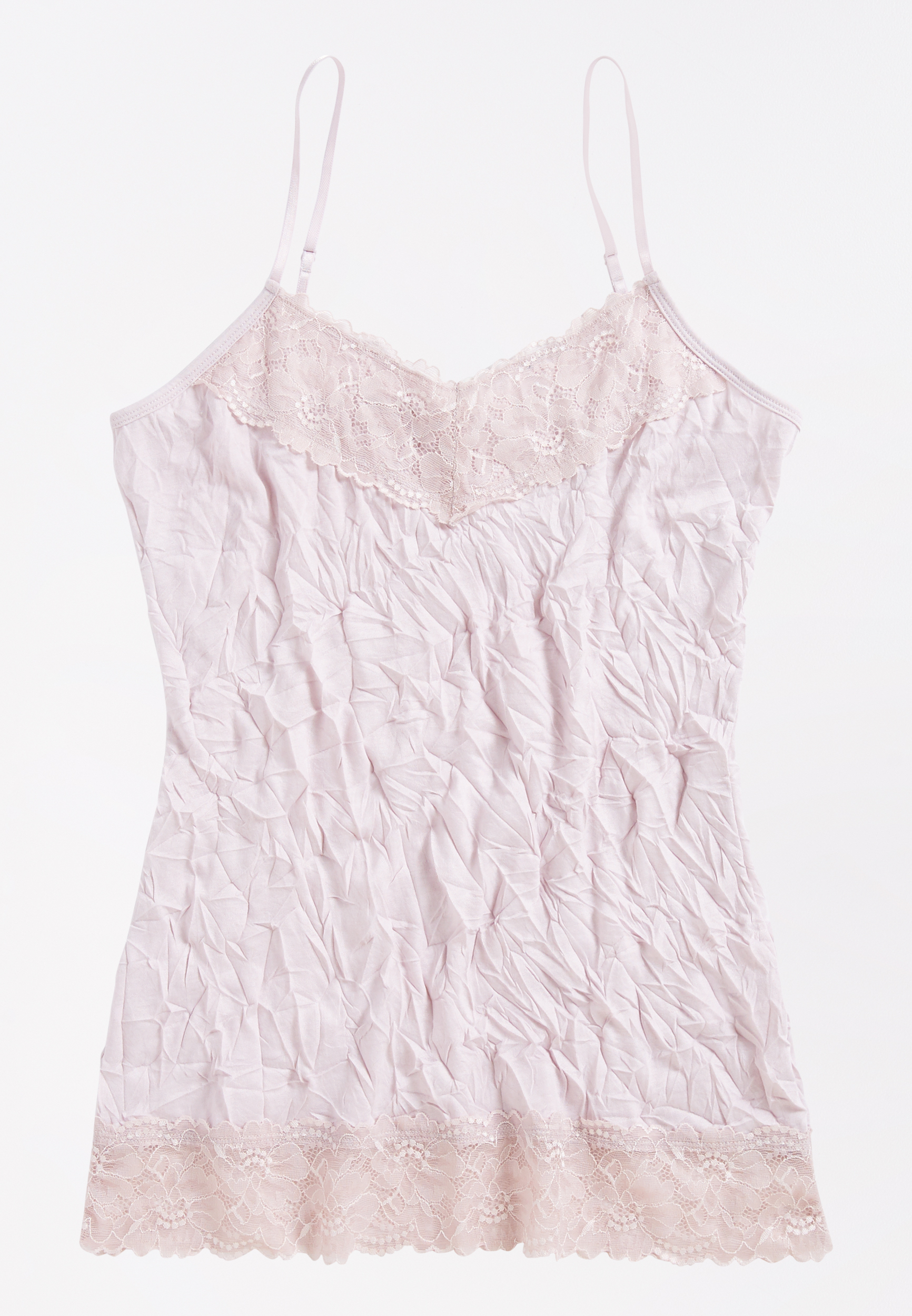 Solid Lace Crinkle Cami | maurices