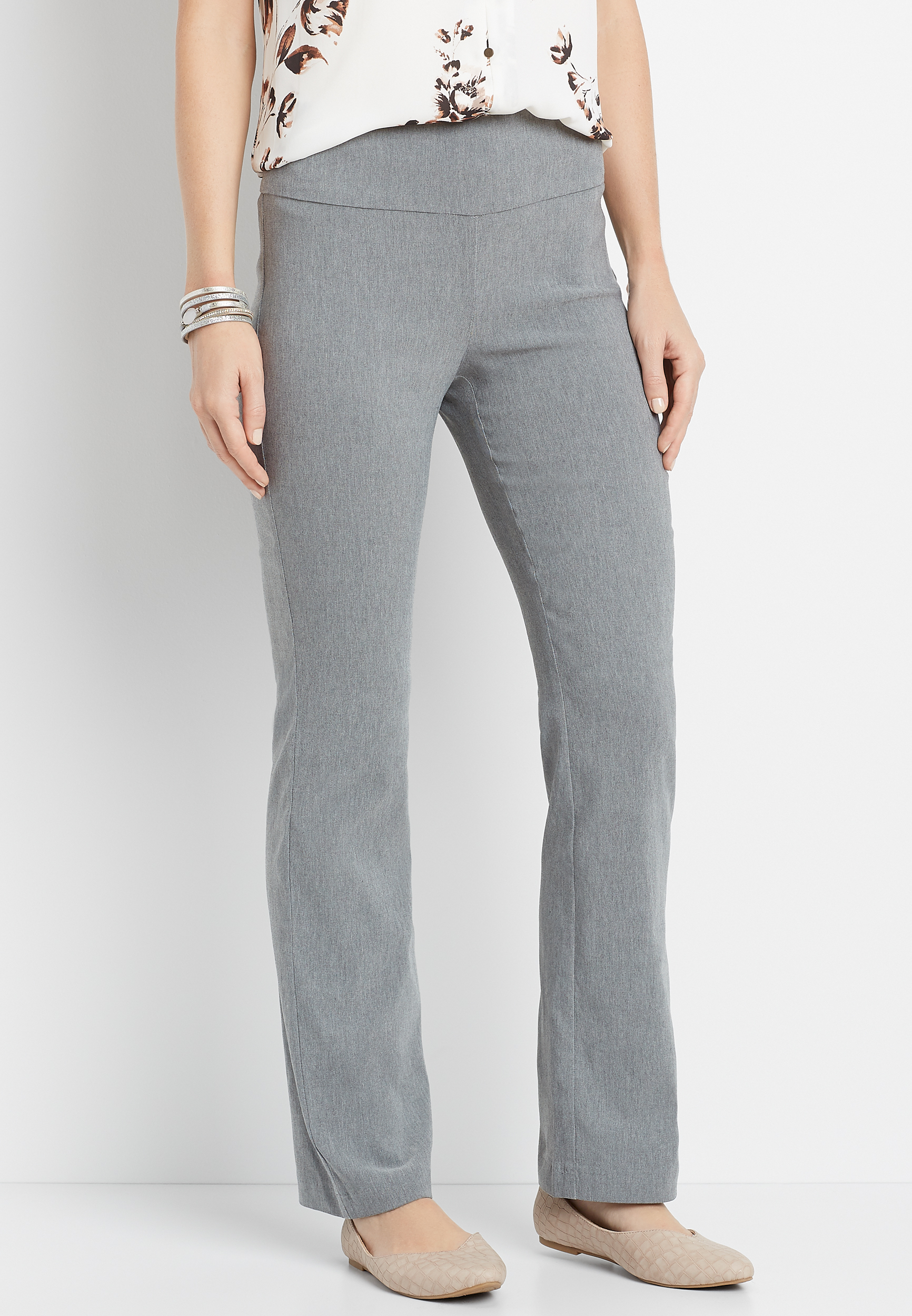 gray bootcut pants