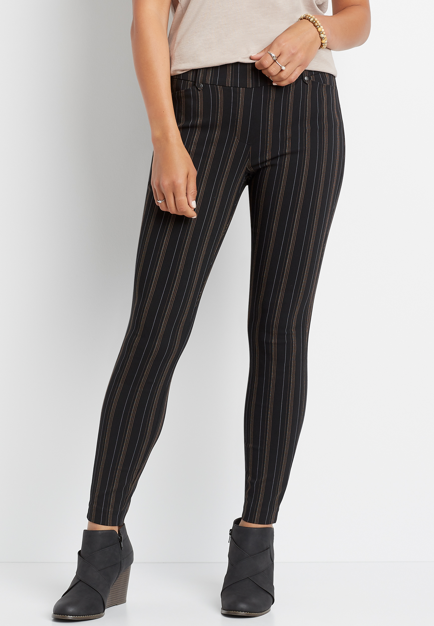 black skinny ankle pants