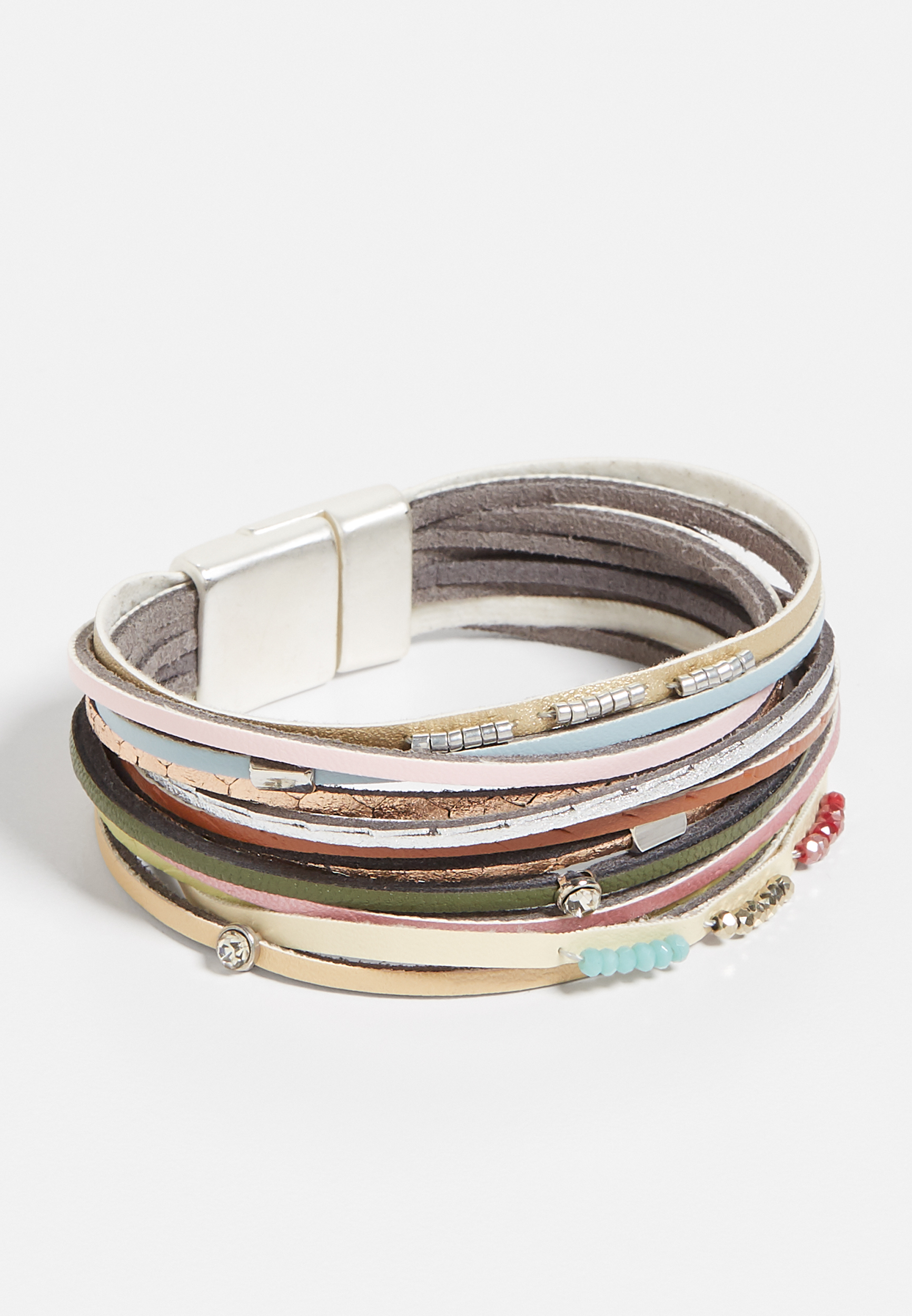 Multi Color Thin Row Magnetic Bracelet | maurices