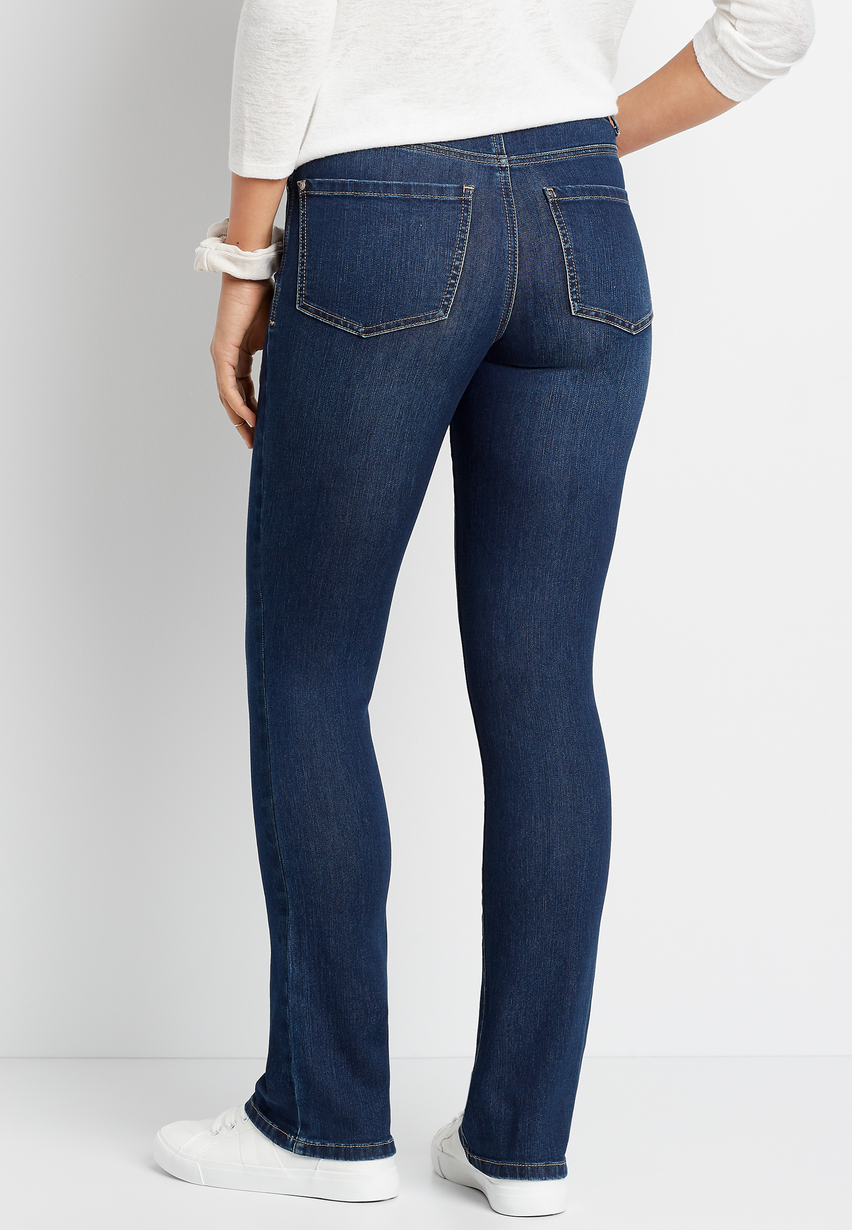 Everflex™ High Rise Dark Wash Baby Bootcut Jean - alternate image